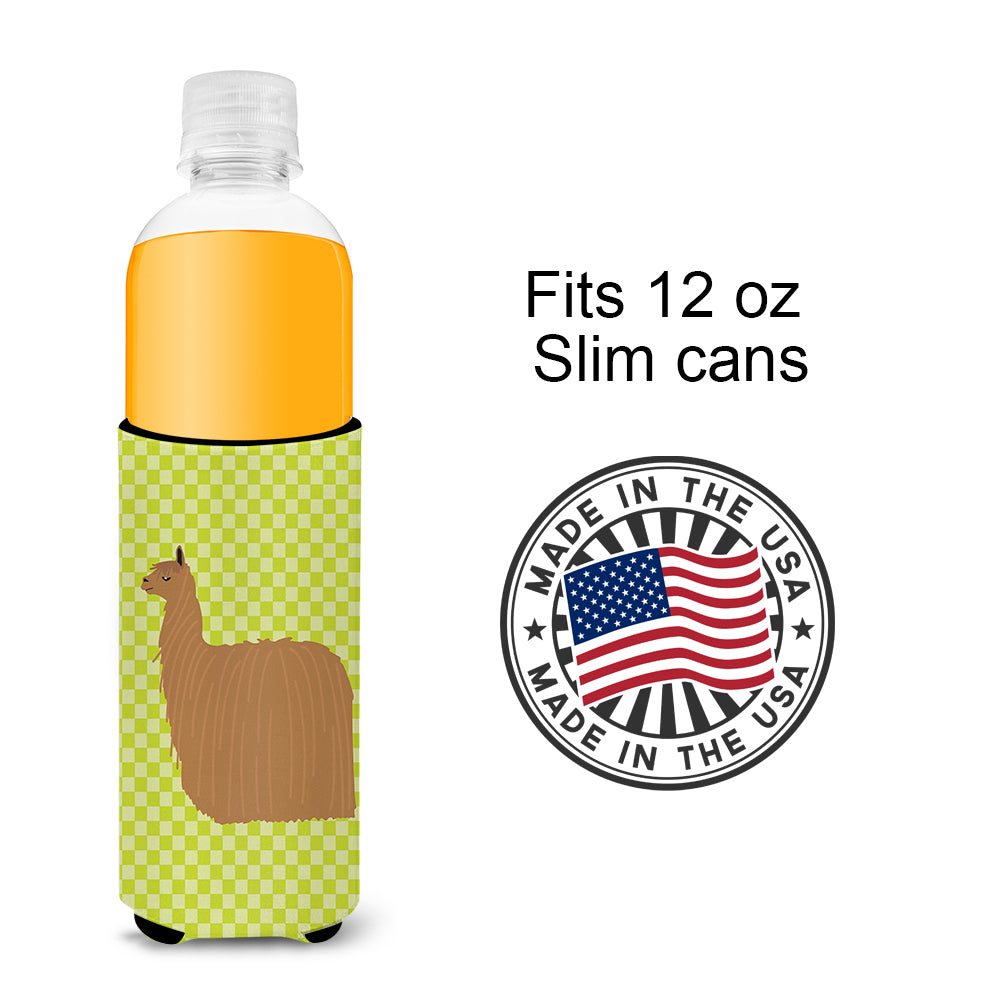 Alpaca Suri Green  Ultra Hugger for slim cans
