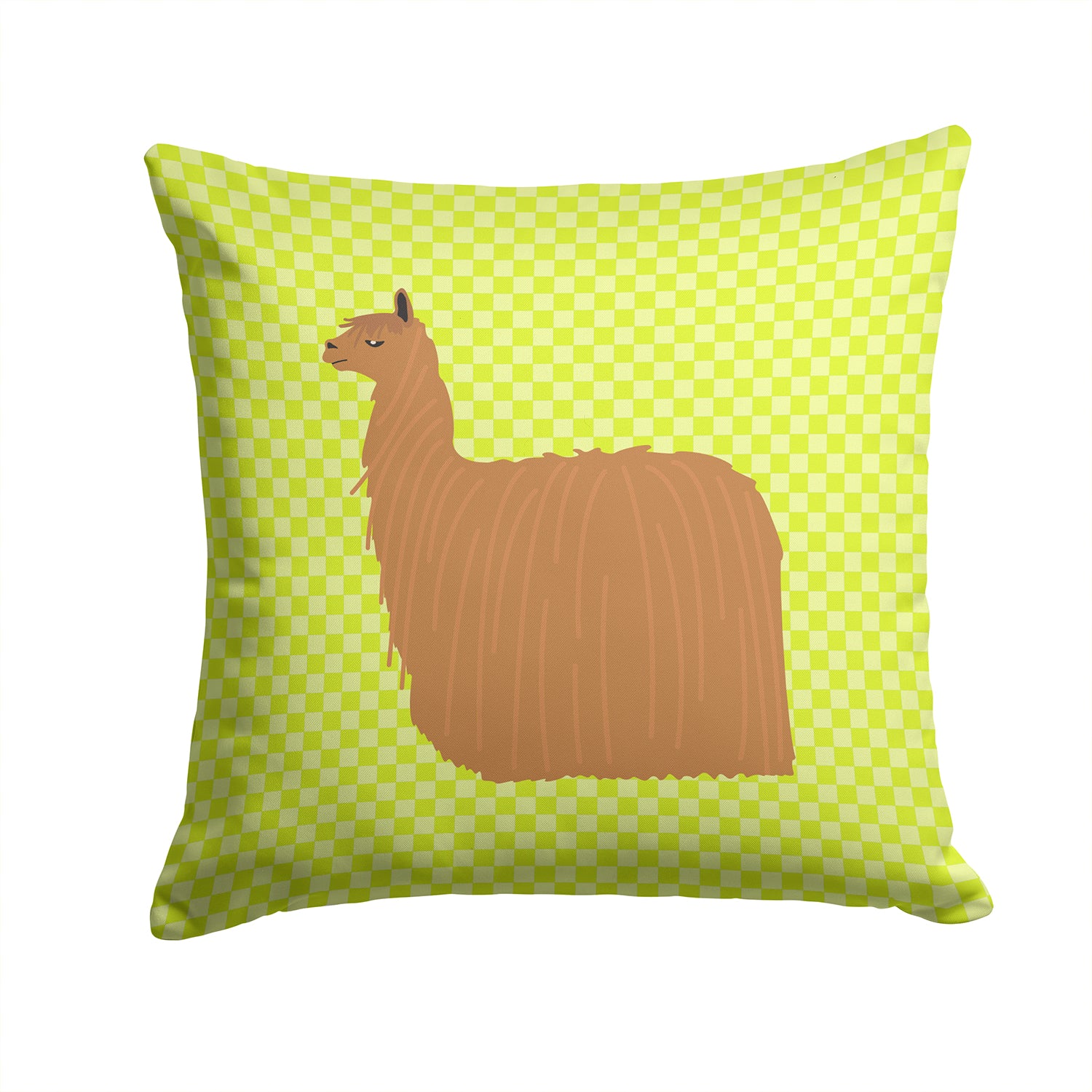 Alpaca Suri Green Fabric Decorative Pillow BB7746PW1414 - the-store.com