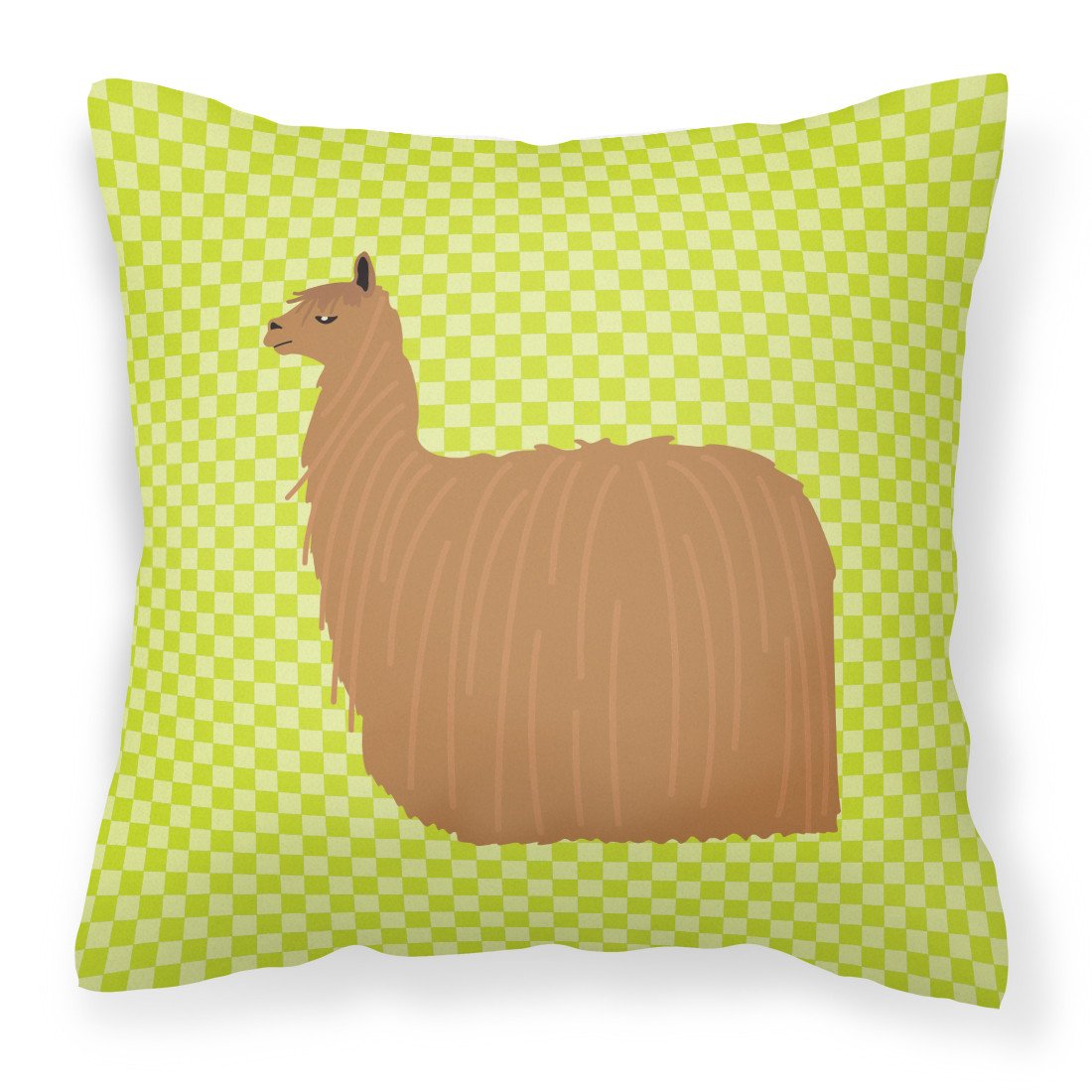 Alpaca Suri Green Fabric Decorative Pillow BB7746PW1818 by Caroline&#39;s Treasures
