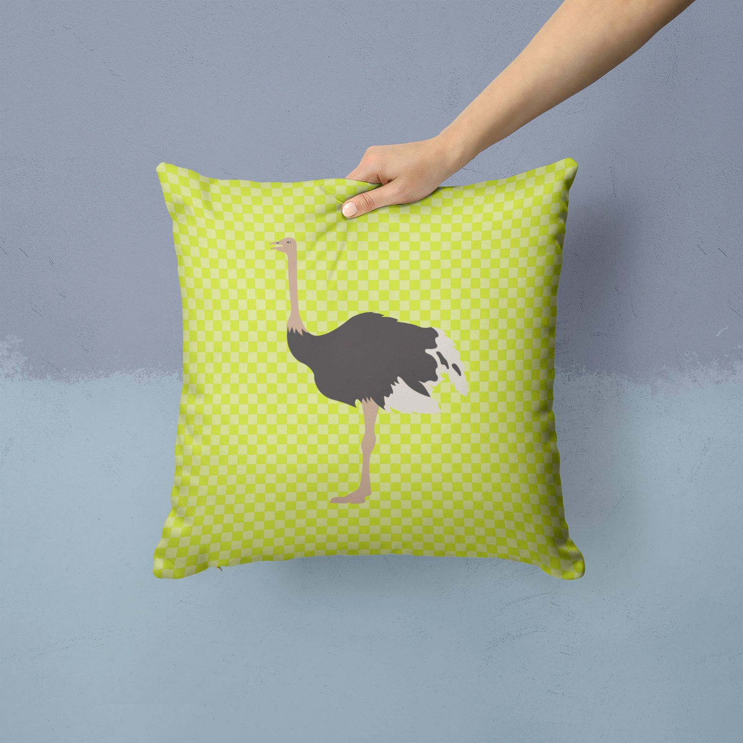 Common Ostrich Green Fabric Decorative Pillow BB7750PW1414 - the-store.com