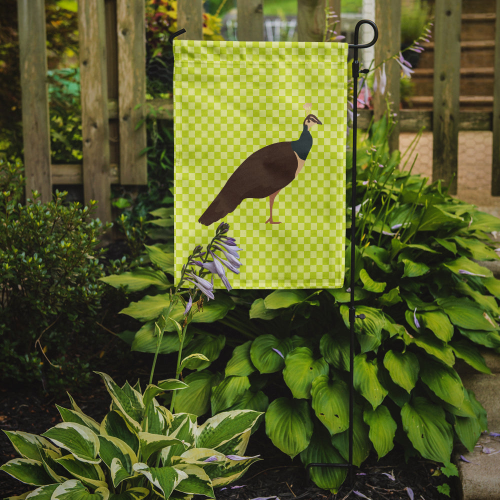 Indian Peahen Peafowl Green Flag Garden Size