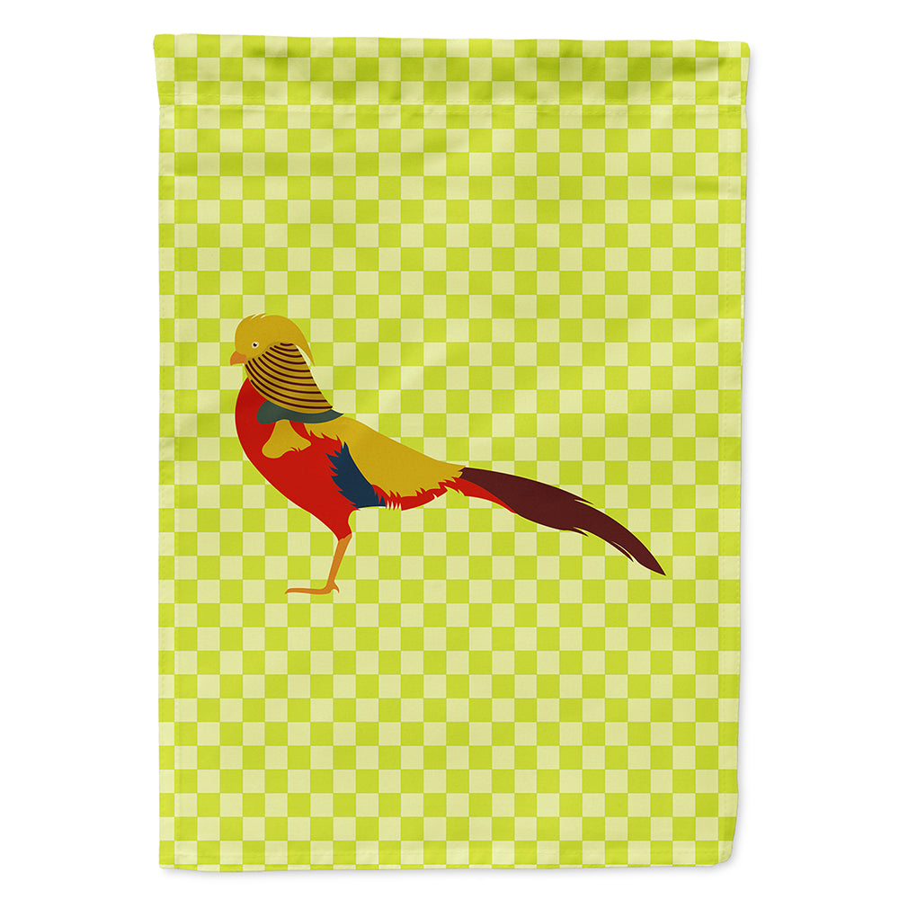 Golden or Chinese Pheasant Green Flag Canvas House Size BB7754CHF  the-store.com.
