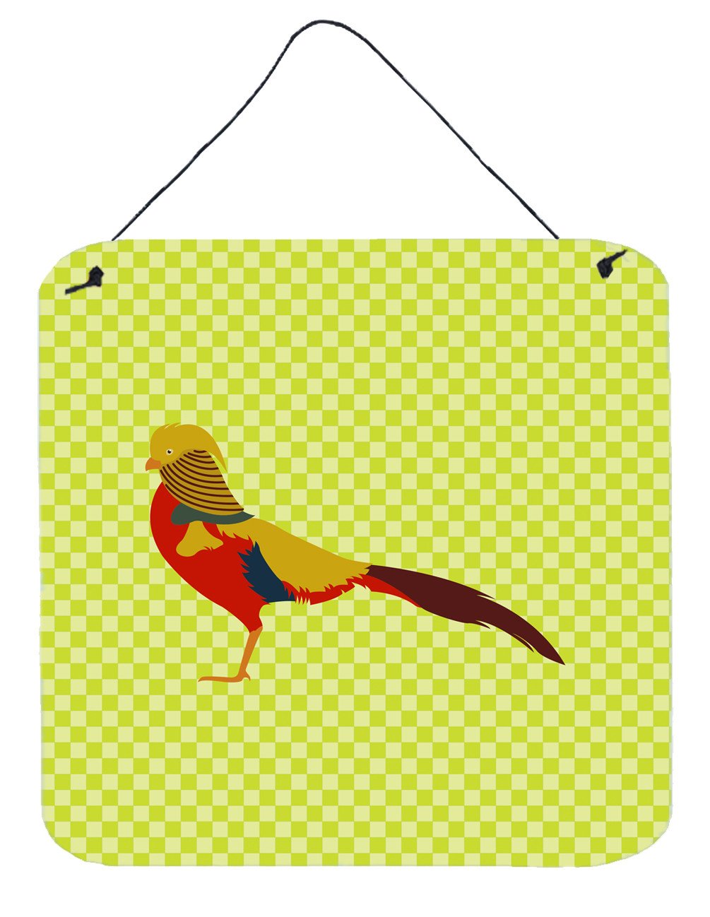 Golden or Chinese Pheasant Green Wall or Door Hanging Prints BB7754DS66 by Caroline's Treasures