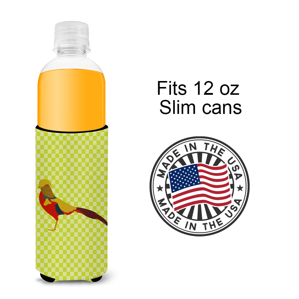 Golden or Chinese Pheasant Green  Ultra Hugger for slim cans