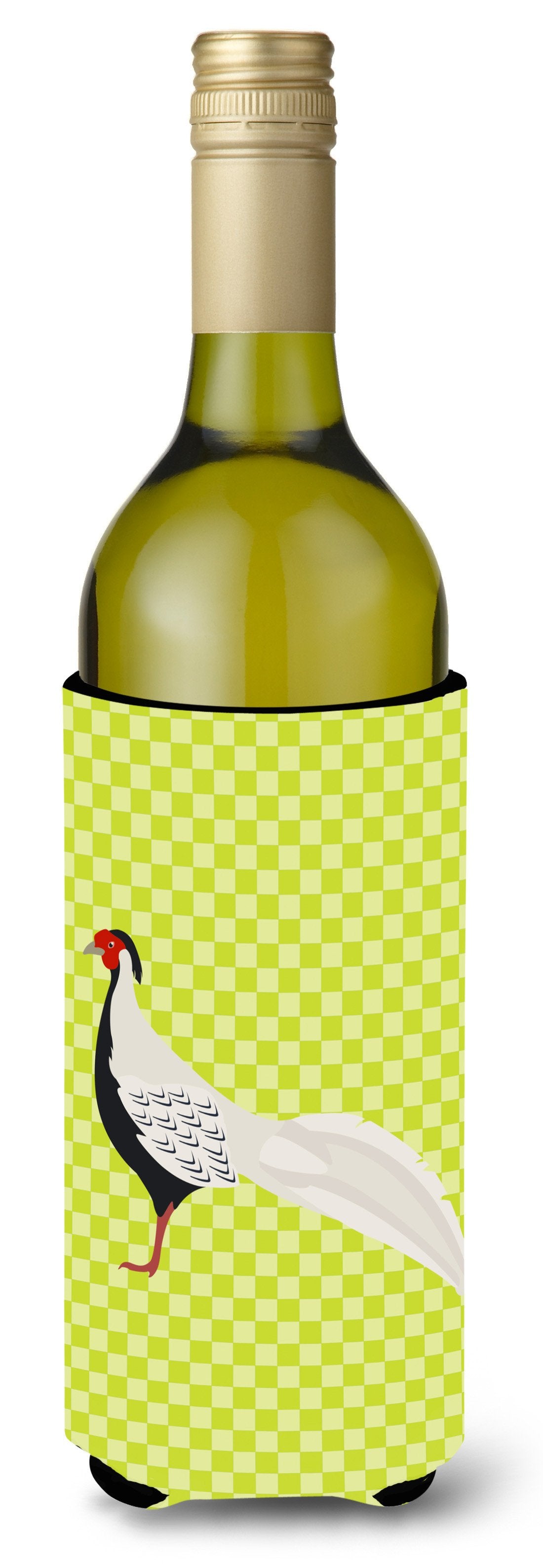 Silver Pheasant Green Wine Bottle Beverge Insulator Hugger BB7755LITERK by Caroline&#39;s Treasures