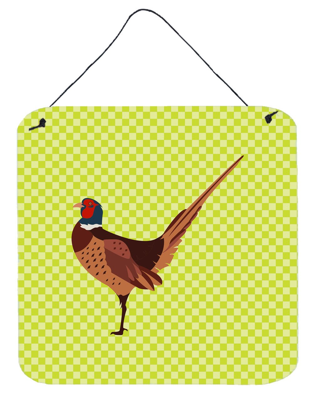 Ring-necked Common Pheasant Green Wall or Door Hanging Prints BB7756DS66 by Caroline&#39;s Treasures