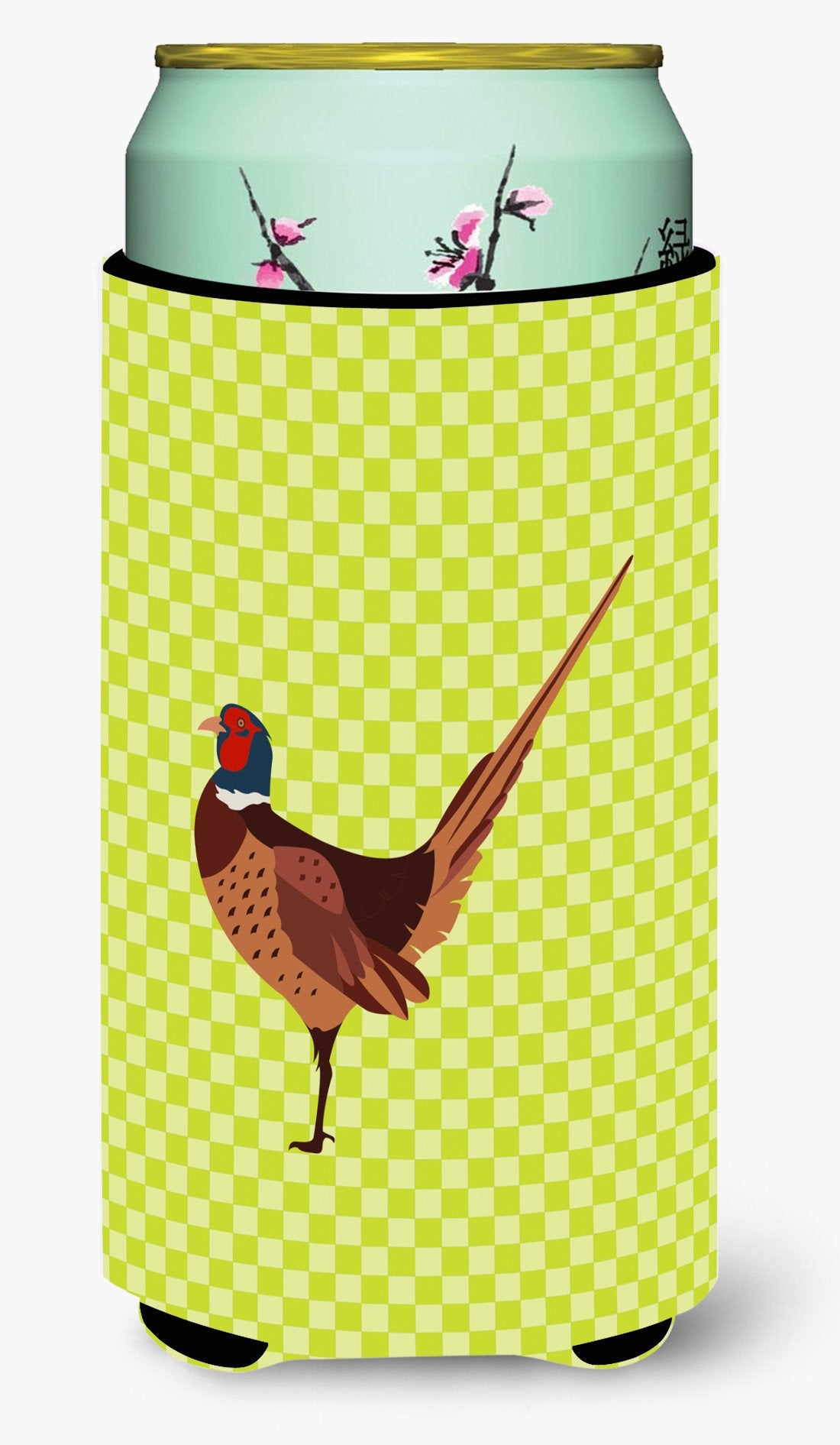 Ring-necked Common Pheasant Green Tall Boy Beverage Insulator Hugger BB7756TBC by Caroline&#39;s Treasures