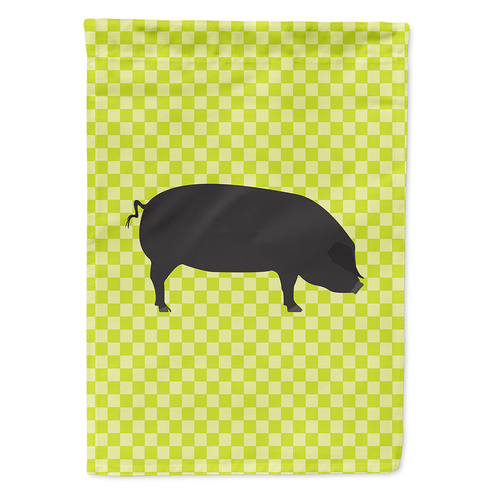 Devon Large Black Pig Green Flag Canvas House Size BB7757CHF