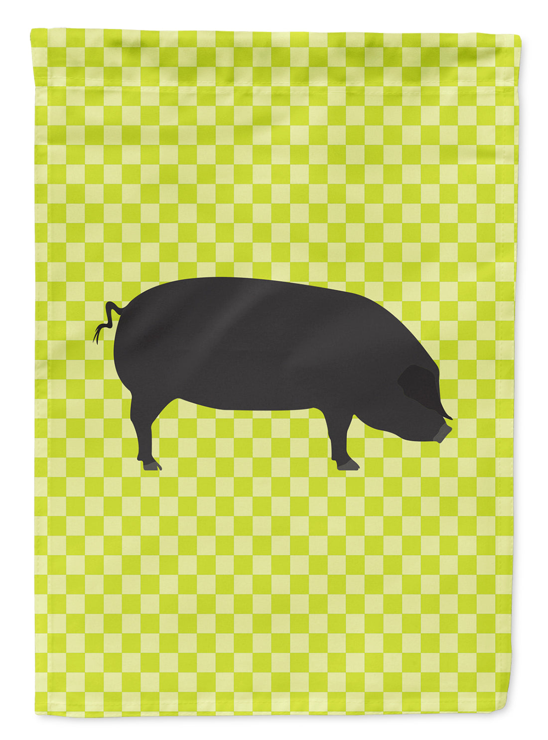 Caroline's Treasures Devon Large Black Pig Green Garden Flag - Outdoor Decorative Yard Flag BB7757GF