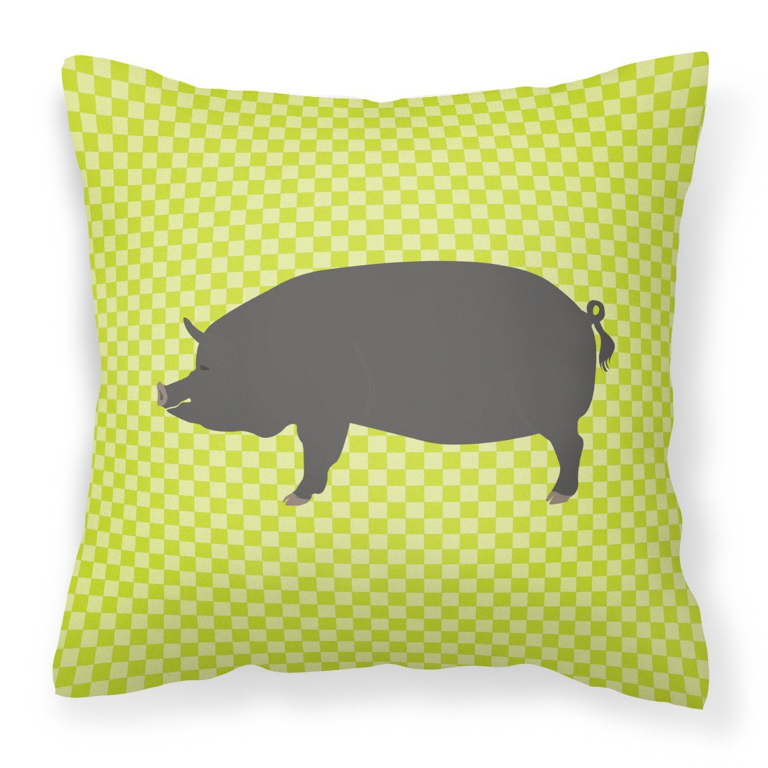 Berkshire Pig Green Fabric Decorative Pillow BB7759PW1818 by Caroline&#39;s Treasures
