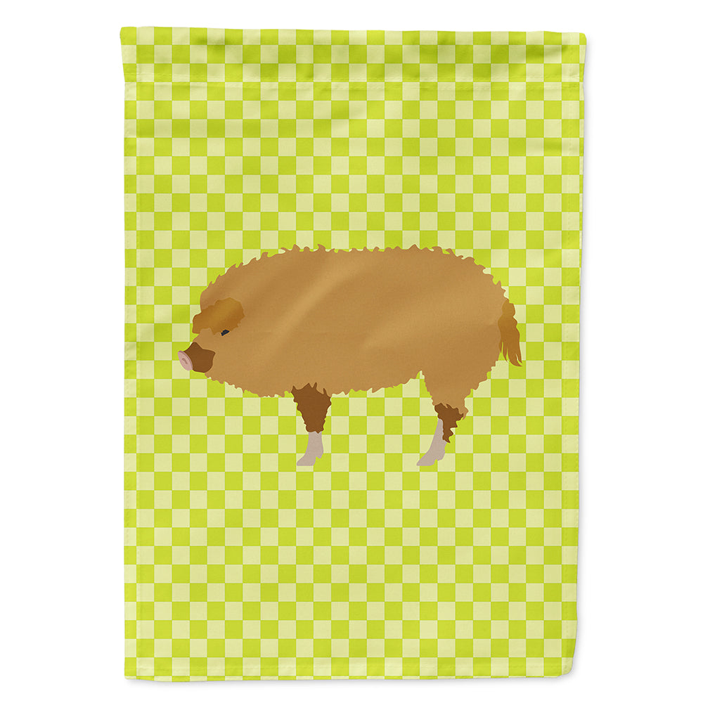 Hungarian Mangalica Pig Green Flag Canvas House Size BB7760CHF  the-store.com.