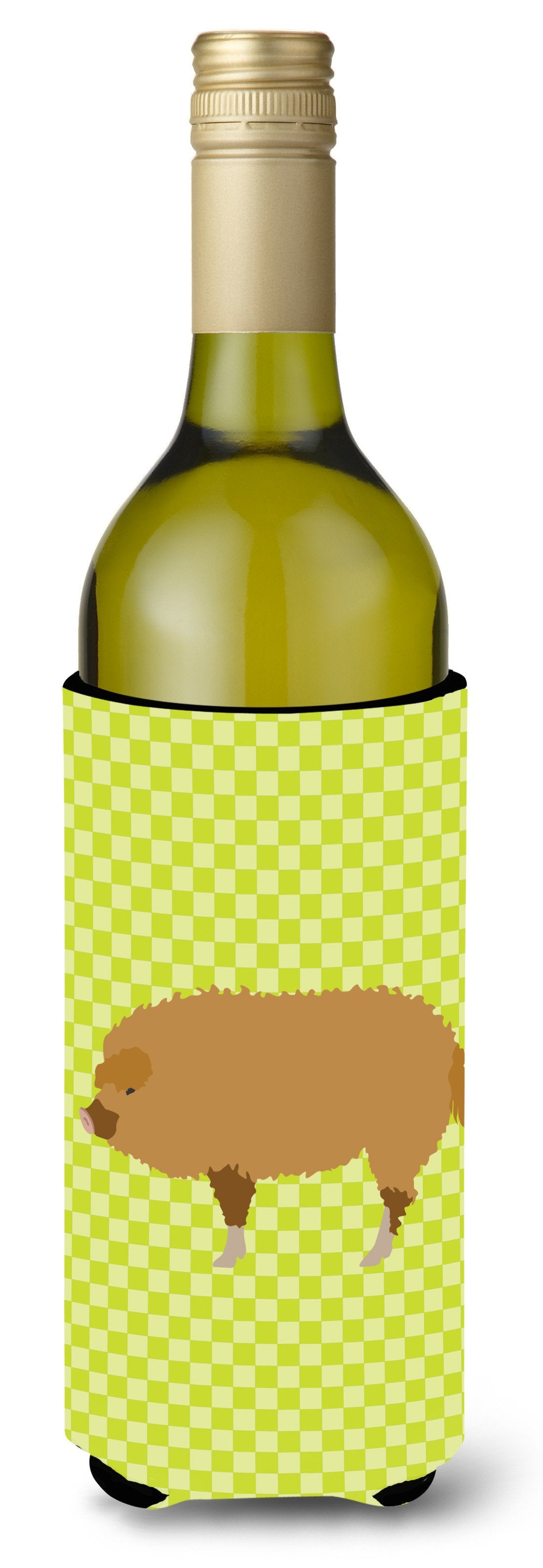 Hungarian Mangalica Pig Green Wine Bottle Beverge Insulator Hugger BB7760LITERK by Caroline&#39;s Treasures