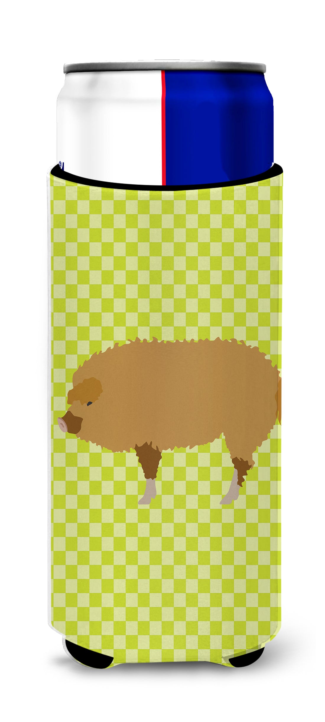 Hungarian Mangalica Pig Green  Ultra Hugger for slim cans  the-store.com.