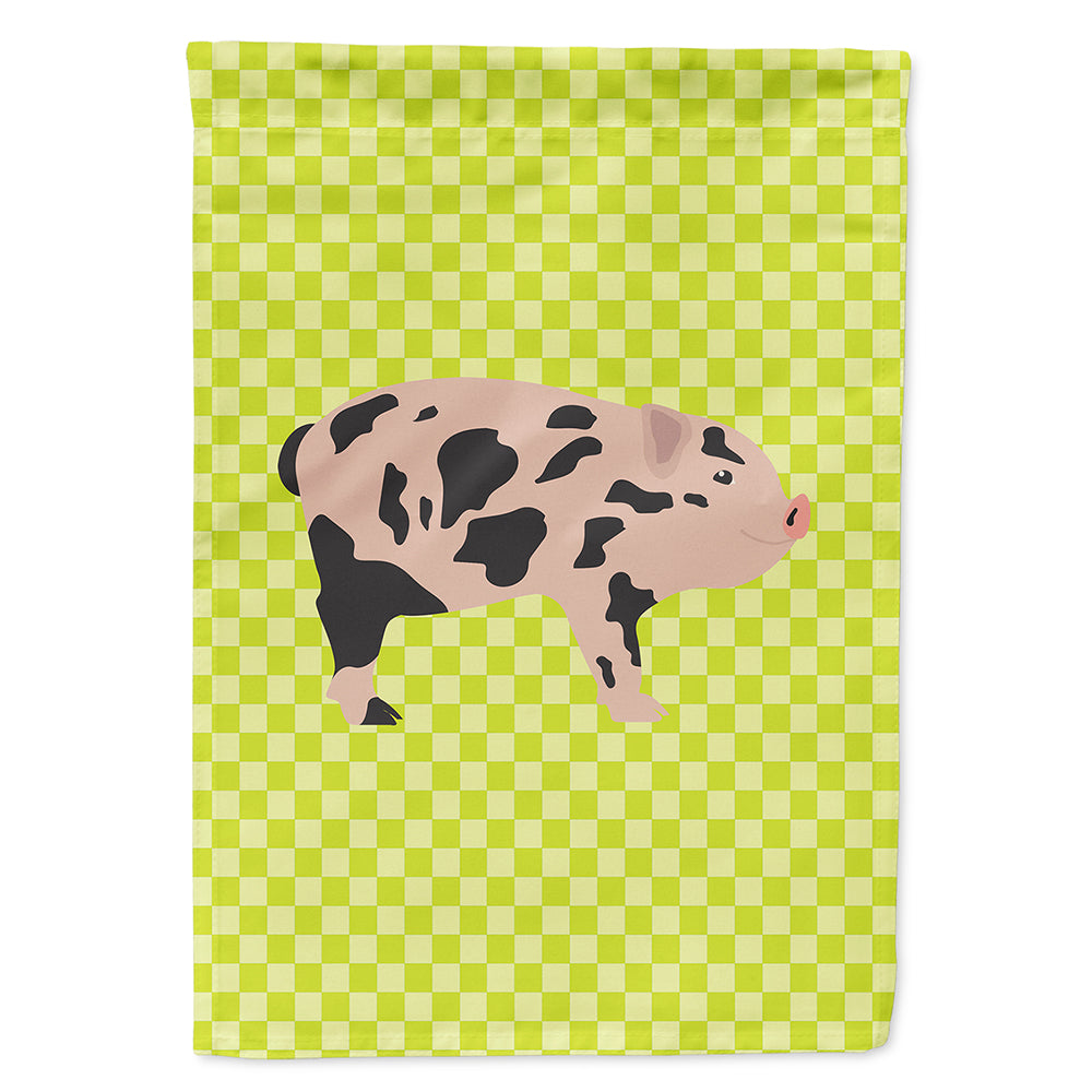 Mini Miniature Pig Green Flag Canvas House Size BB7761CHF