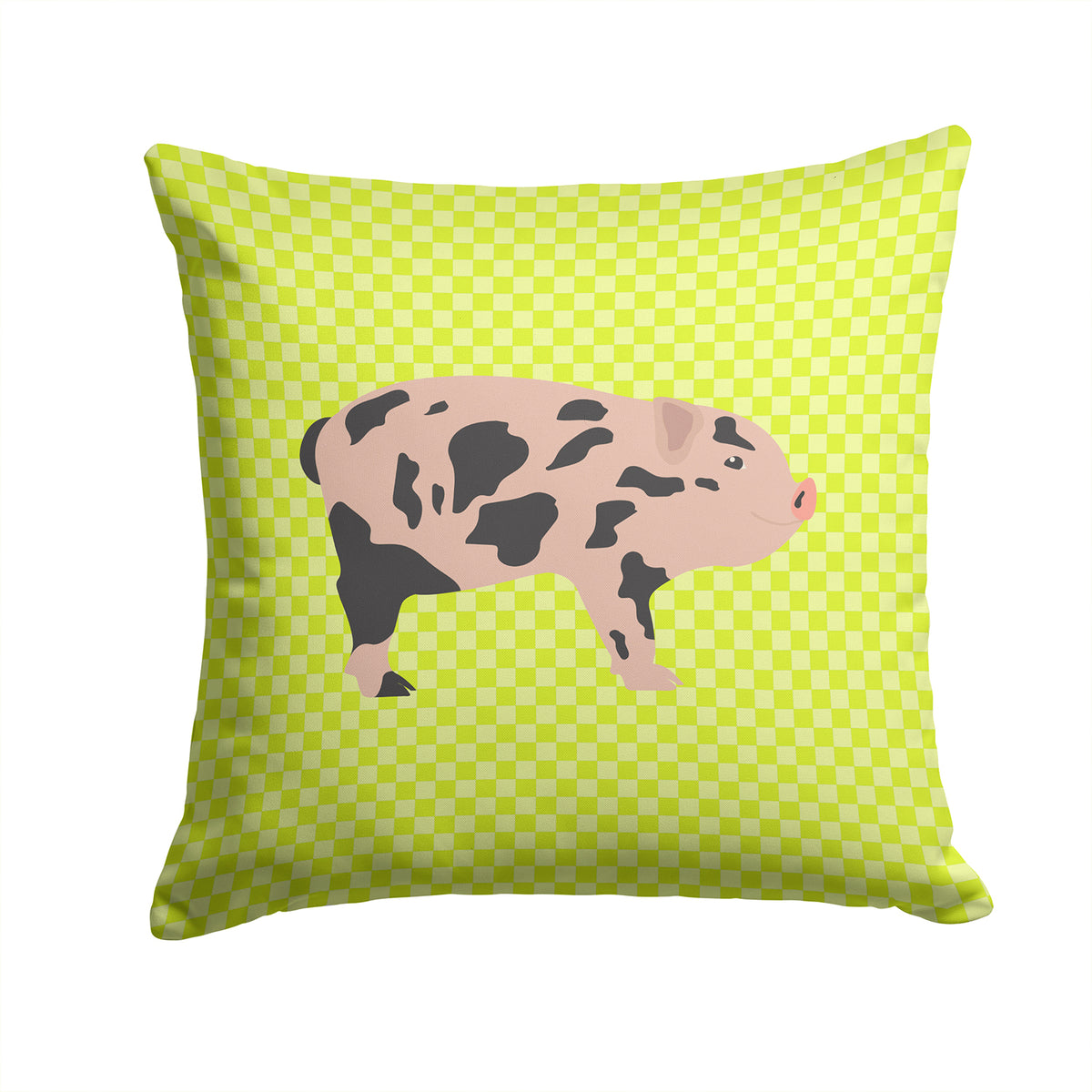Mini Miniature Pig Green Fabric Decorative Pillow BB7761PW1414 - the-store.com