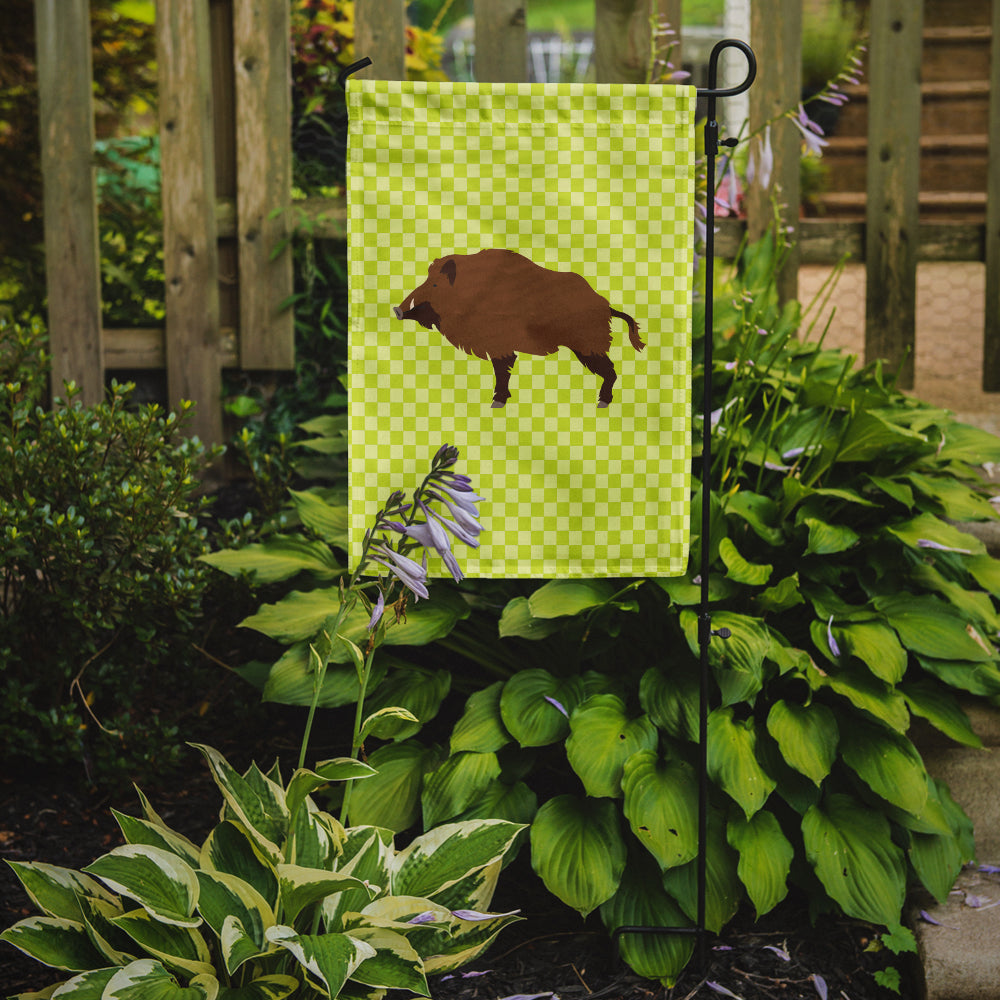 Wild Boar Pig Green Flag Garden Size