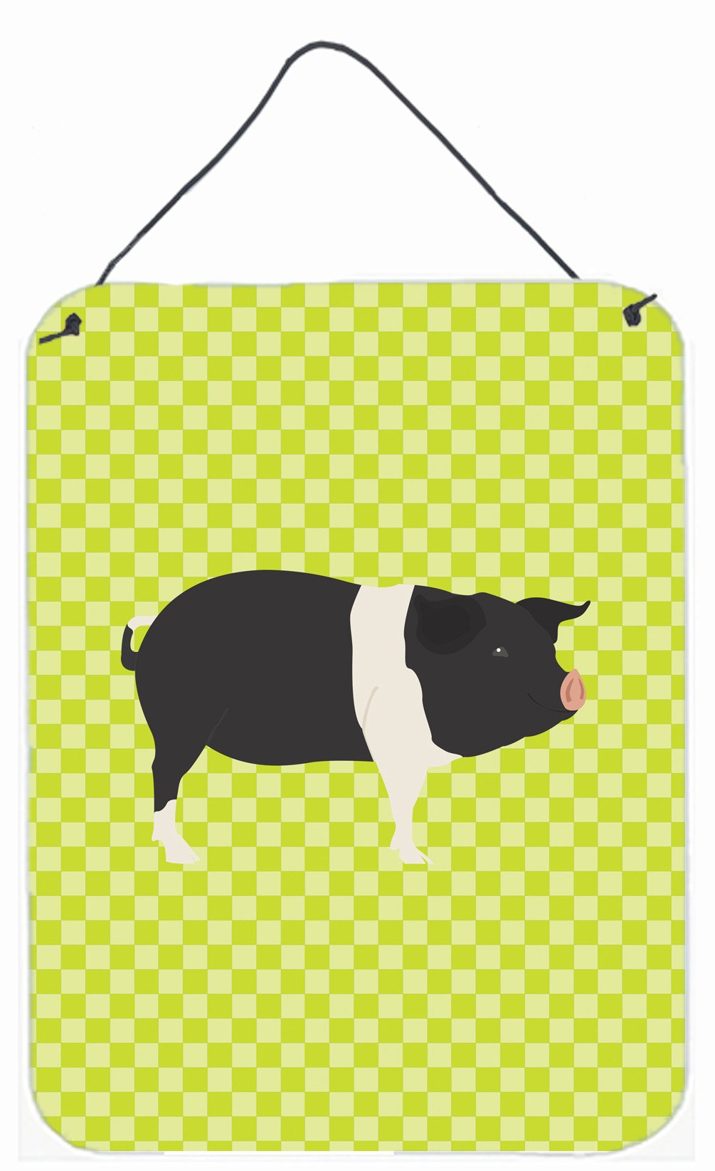Hampshire Pig Green Wall or Door Hanging Prints BB7765DS1216 by Caroline&#39;s Treasures
