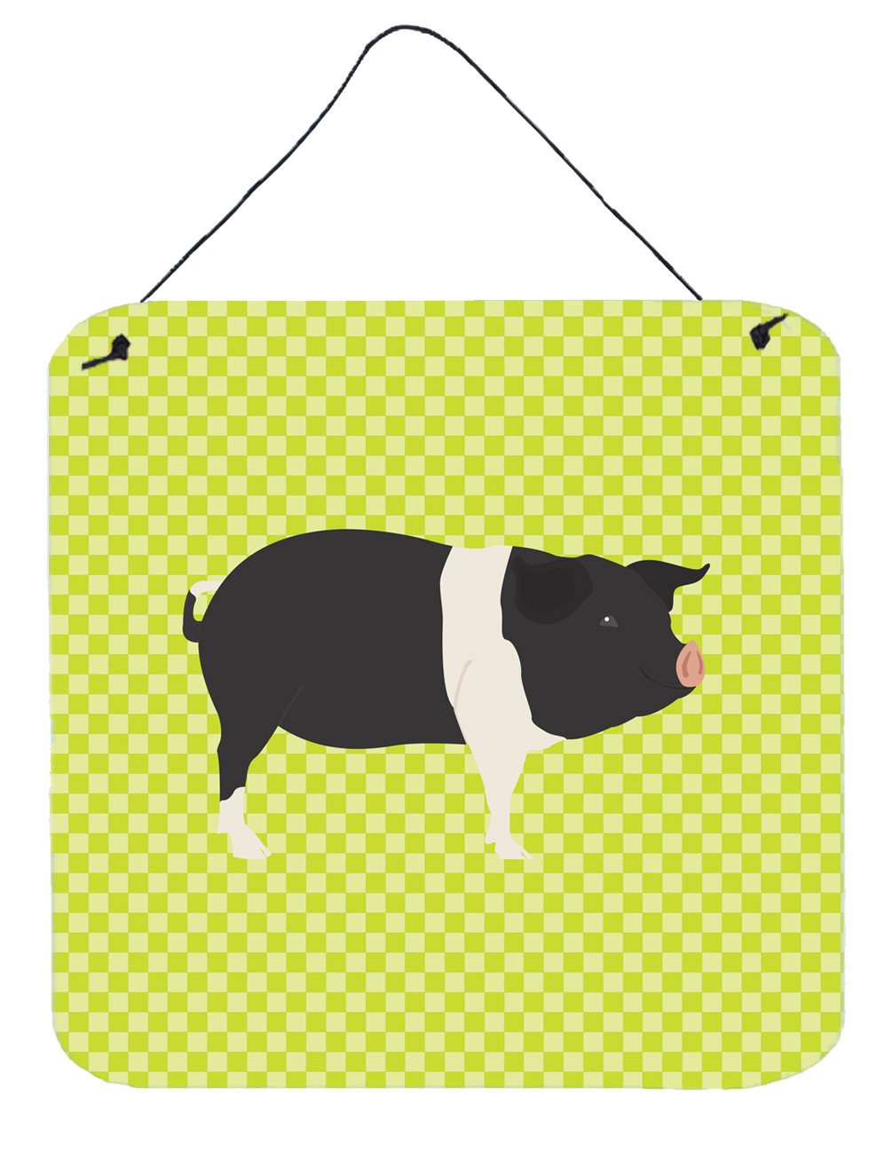 Hampshire Pig Green Wall or Door Hanging Prints BB7765DS66 by Caroline&#39;s Treasures