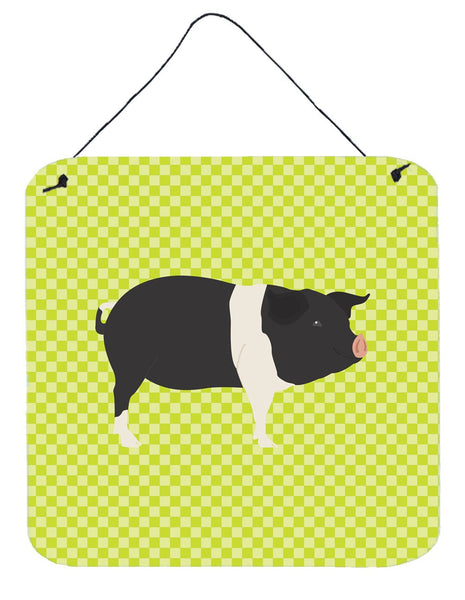 Hampshire Pig Green Wall or Door Hanging Prints BB7765DS66 by Caroline's Treasures