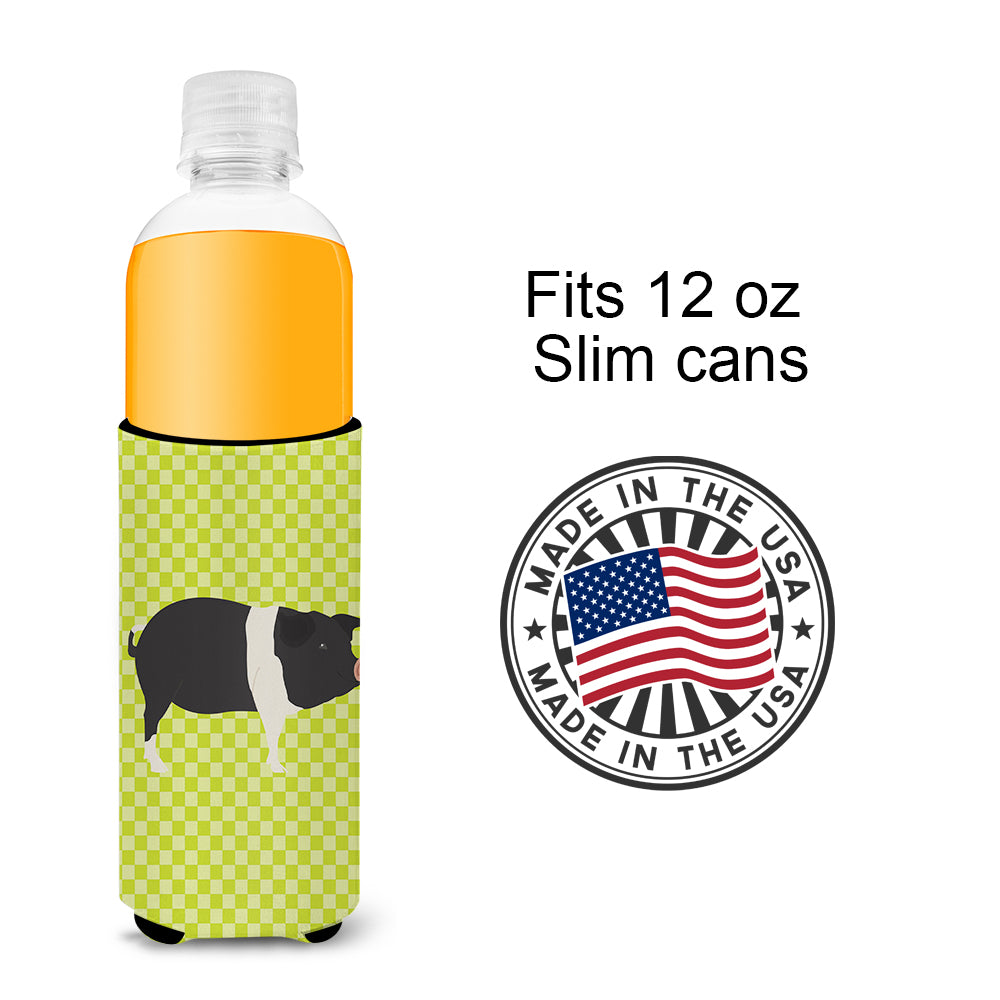 Hampshire Pig Green  Ultra Hugger for slim cans