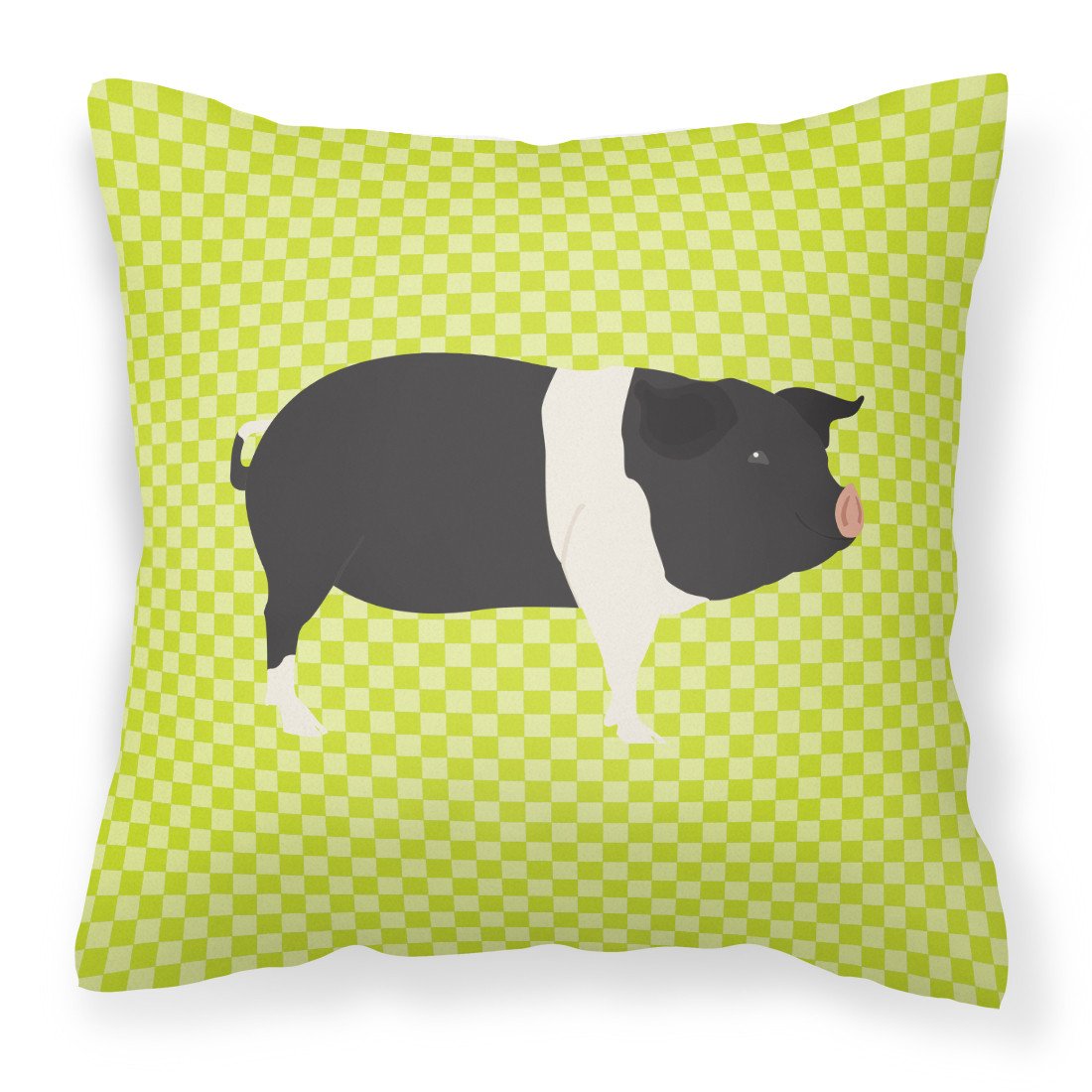 Hampshire Pig Green Fabric Decorative Pillow BB7765PW1818 by Caroline&#39;s Treasures