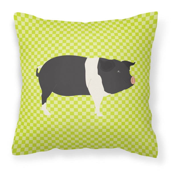 Hampshire Pig Green Fabric Decorative Pillow BB7765PW1818 by Caroline's Treasures