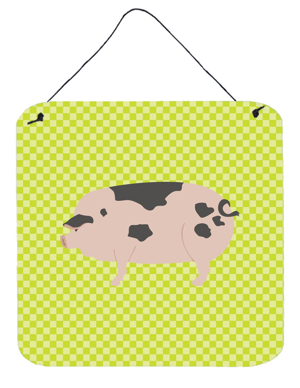 Gloucester Old Spot Pig Green Wall or Door Hanging Prints BB7766DS66 by Caroline&#39;s Treasures