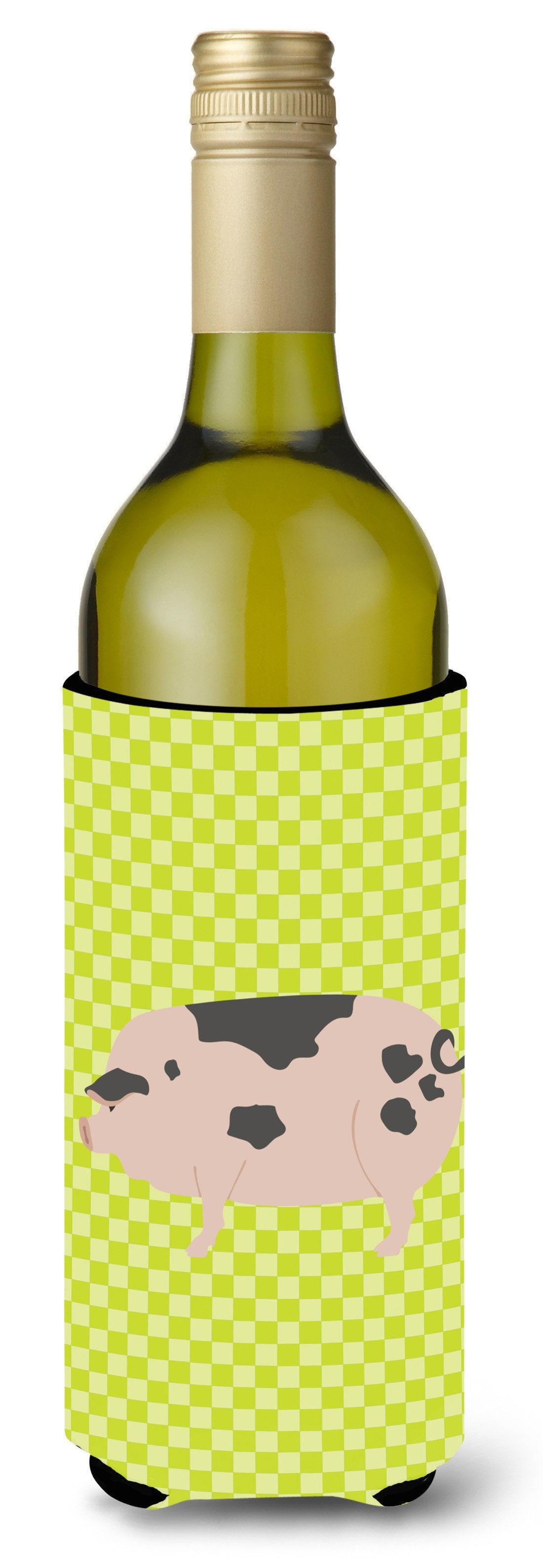 Gloucester Old Spot Pig Green Wine Bottle Beverge Insulator Hugger BB7766LITERK by Caroline&#39;s Treasures