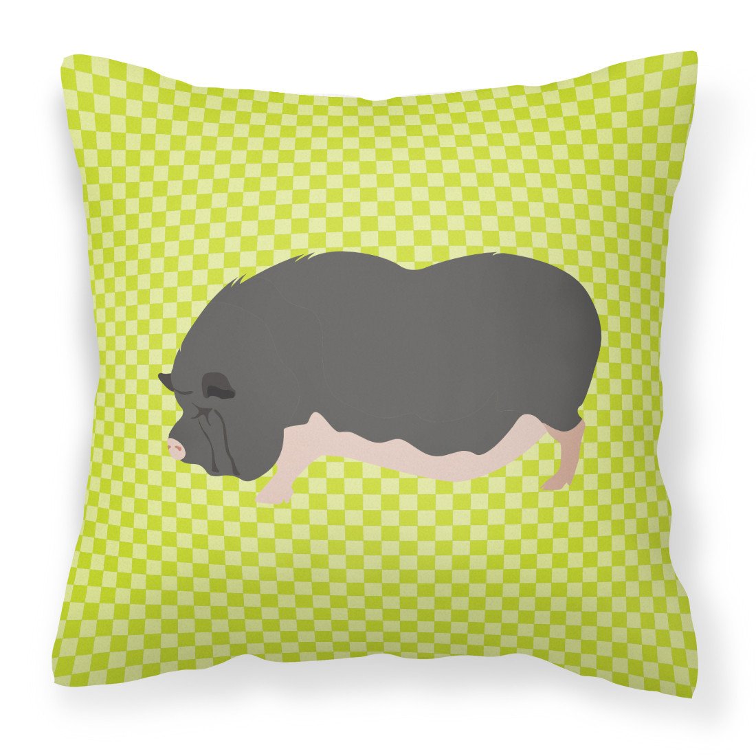 Vietnamese Pot-Bellied Pig Green Fabric Decorative Pillow BB7767PW1818 by Caroline&#39;s Treasures