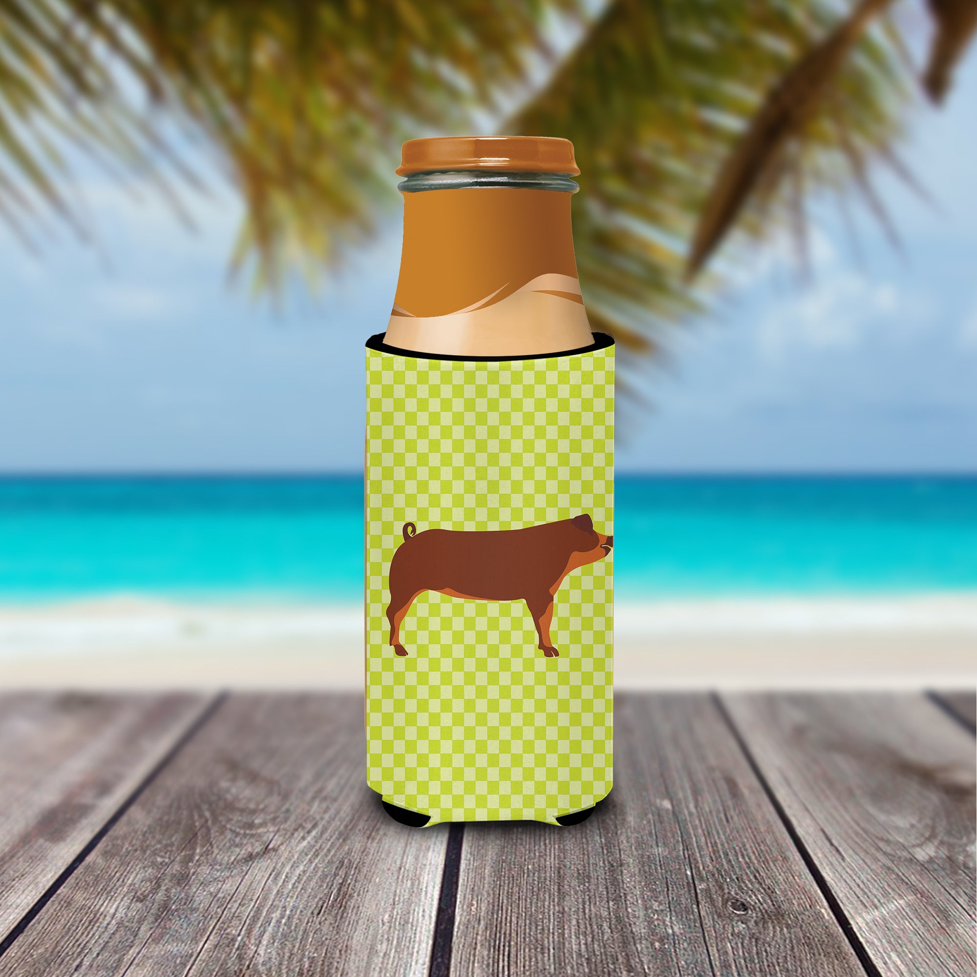 Duroc Pig Green  Ultra Hugger for slim cans  the-store.com.