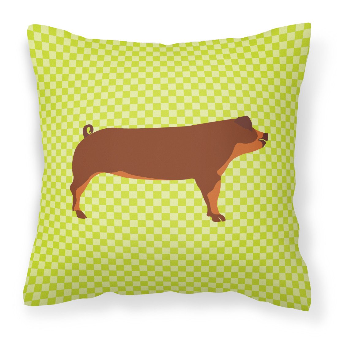 Duroc Pig Green Fabric Decorative Pillow BB7768PW1818 by Caroline&#39;s Treasures