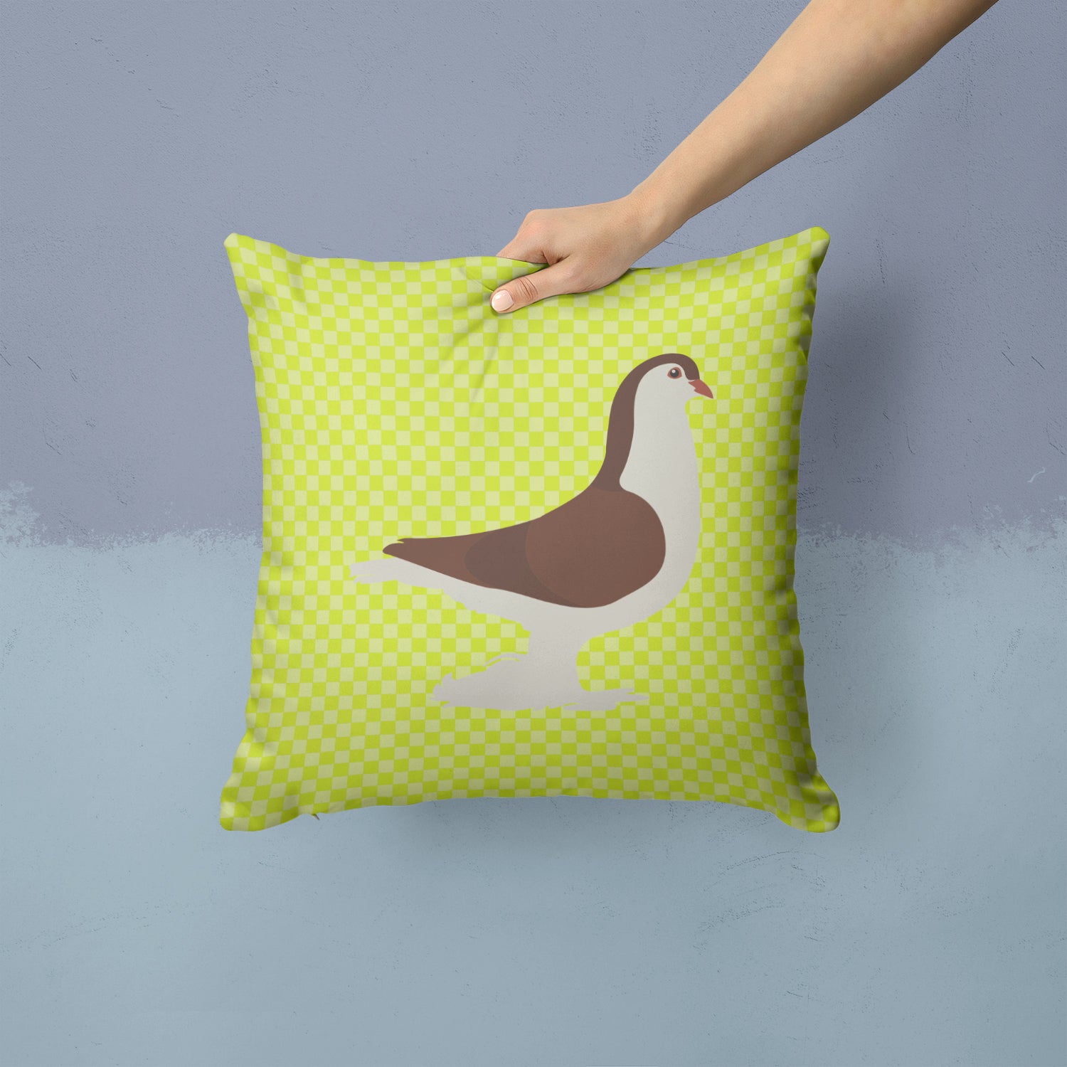 Large Pigeon Green Fabric Decorative Pillow BB7769PW1414 - the-store.com