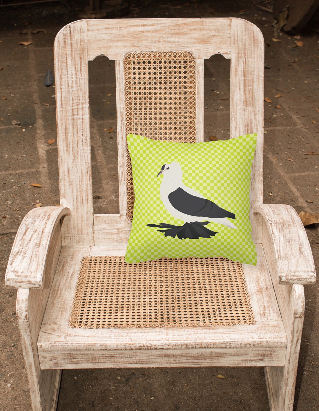 Saxon Fairy Swallow Pigeon Green Fabric Decorative Pillow BB7772PW1818 by Caroline's Treasures