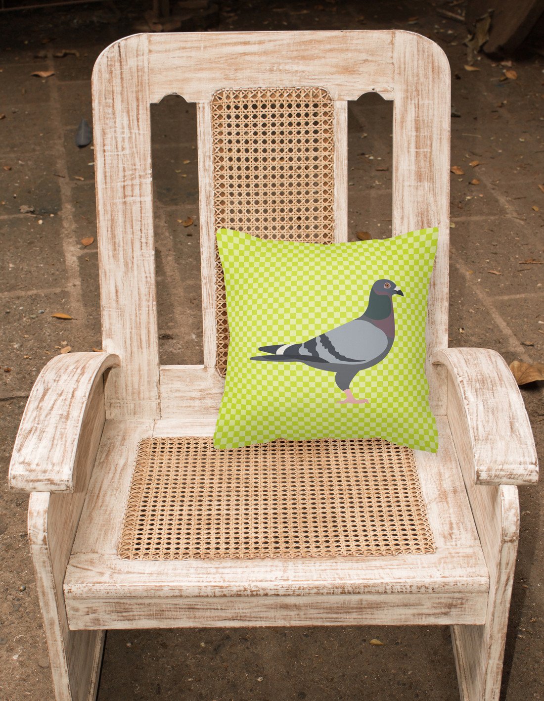 Racing Pigeon Green Fabric Decorative Pillow BB7777PW1818 by Caroline's Treasures