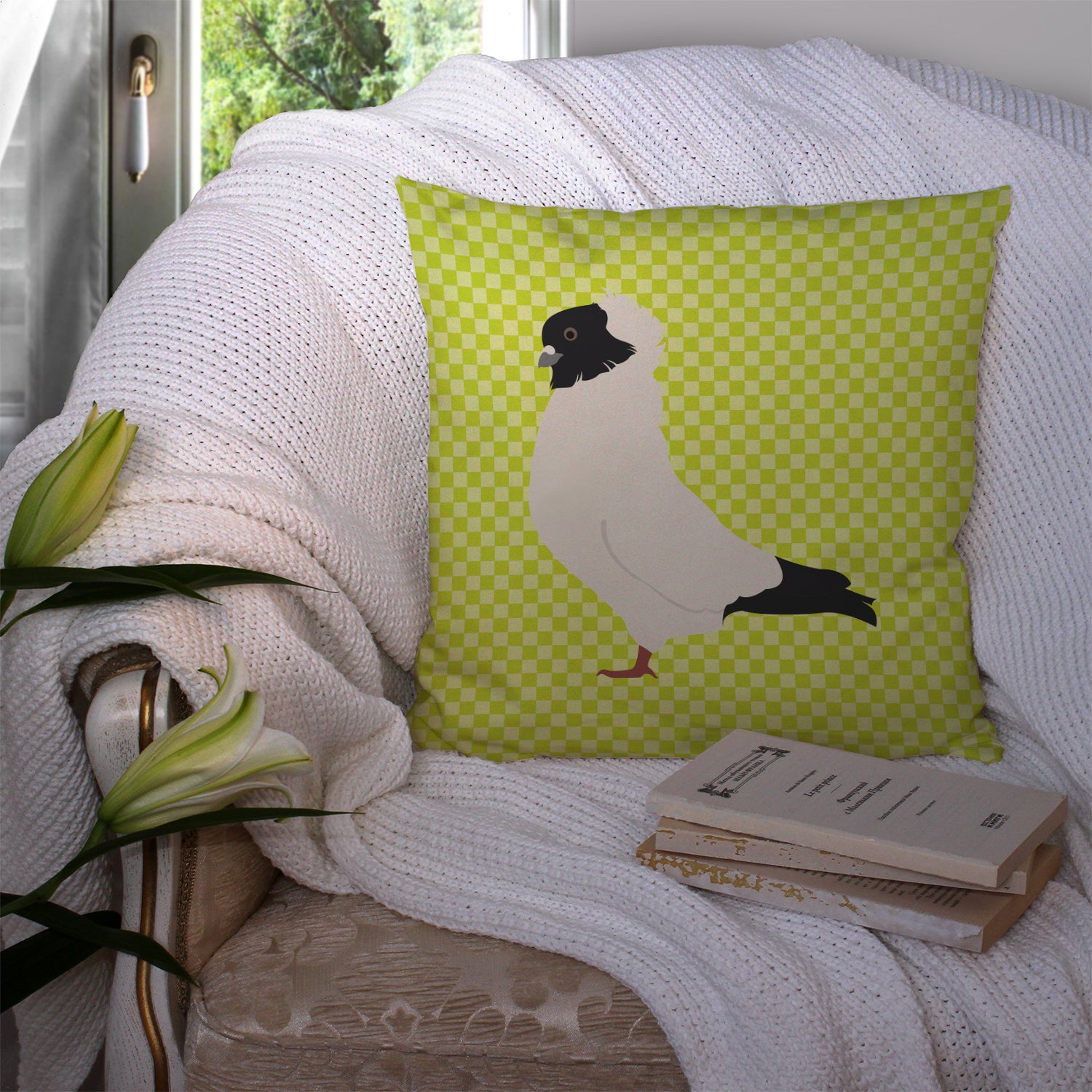 Nun Pigeon Green Fabric Decorative Pillow BB7778PW1414 - the-store.com
