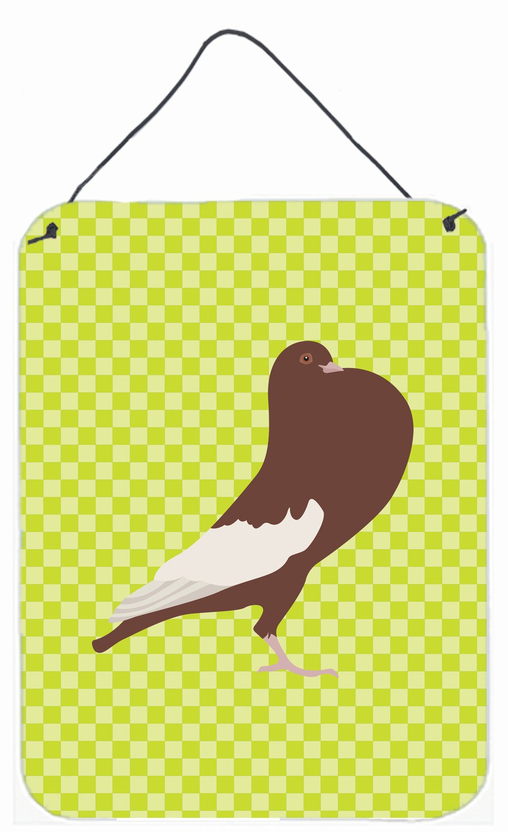 English Pouter Pigeon Green Wall or Door Hanging Prints BB7780DS1216 by Caroline's Treasures
