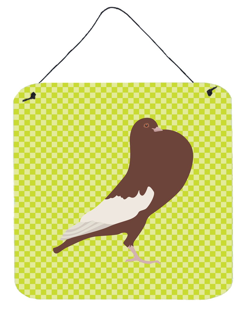 English Pouter Pigeon Green Wall or Door Hanging Prints BB7780DS66 by Caroline&#39;s Treasures