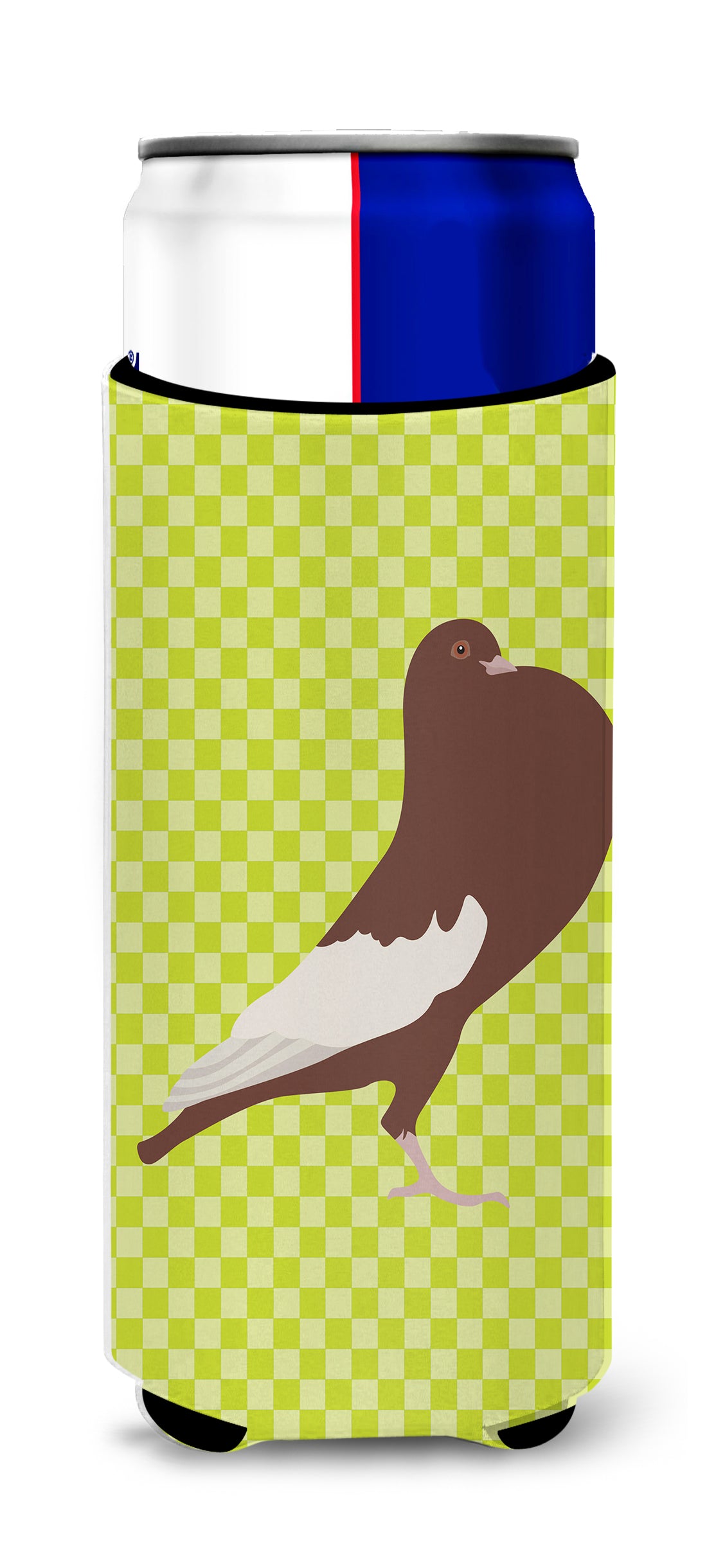 English Pouter Pigeon Green  Ultra Hugger for slim cans  the-store.com.