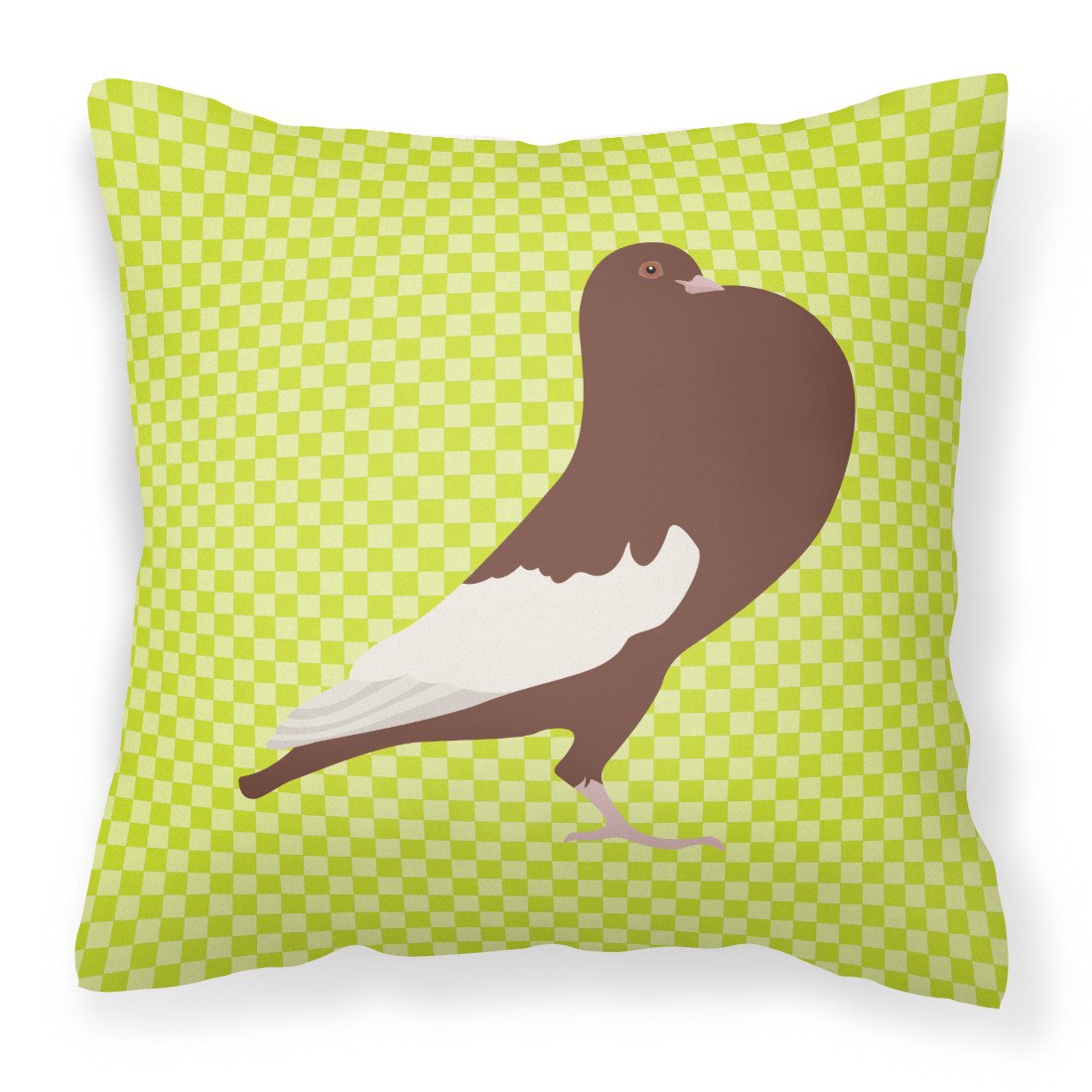 English Pouter Pigeon Green Fabric Decorative Pillow BB7780PW1818 by Caroline&#39;s Treasures