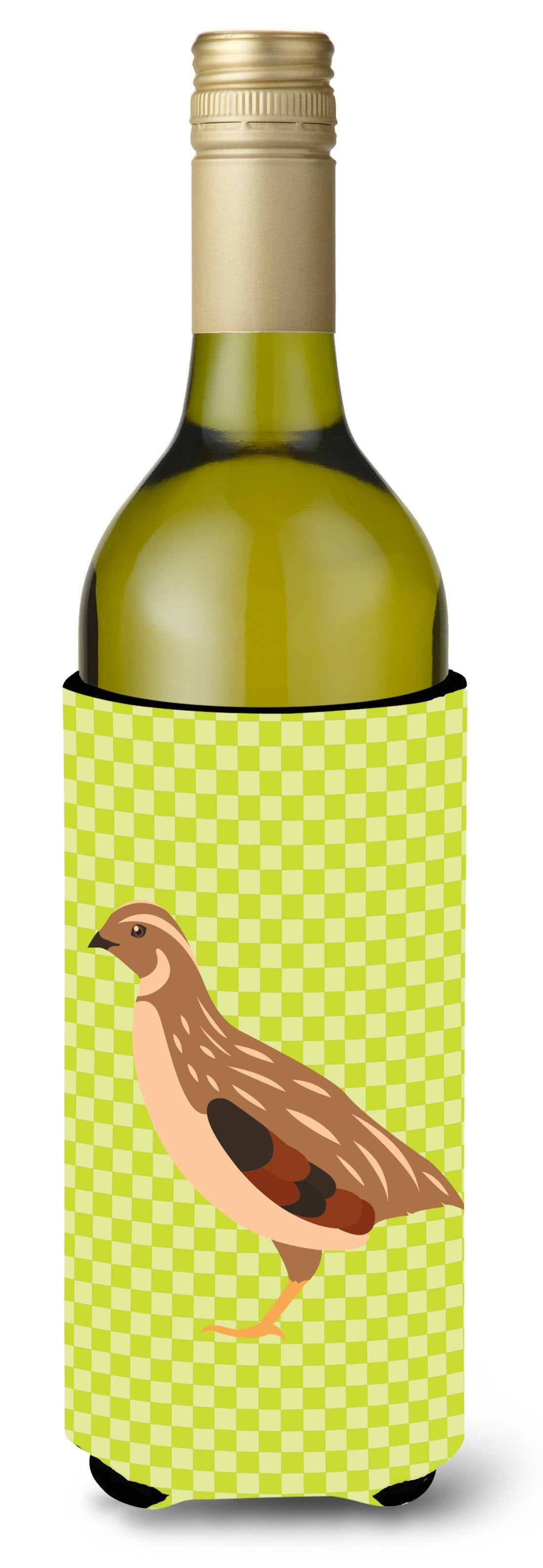 Golden Phoenix Quail Green Wine Bottle Beverge Insulator Hugger BB7781LITERK by Caroline&#39;s Treasures