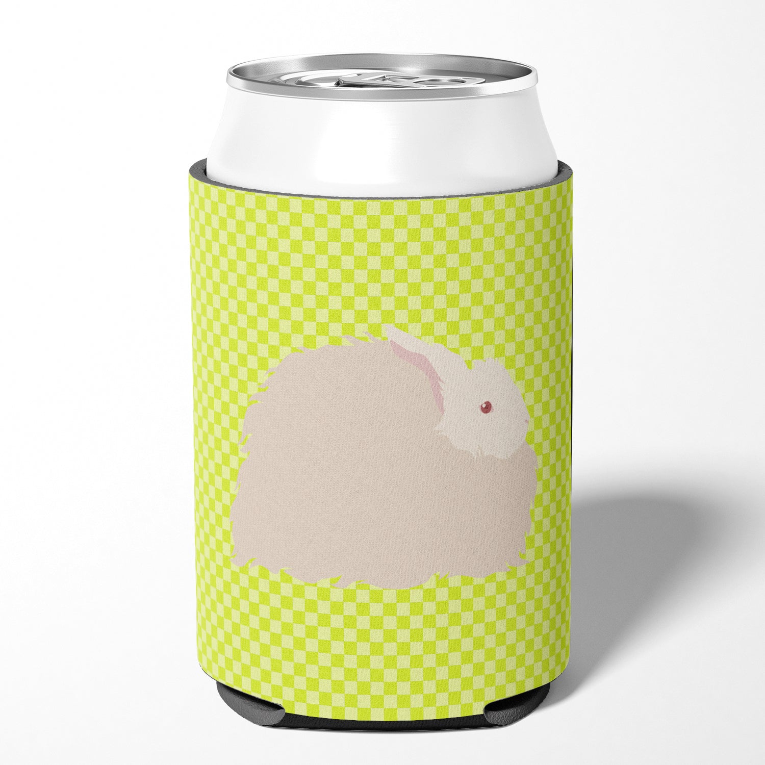 Fluffy Angora Rabbit Green Can or Bottle Hugger BB7785CC