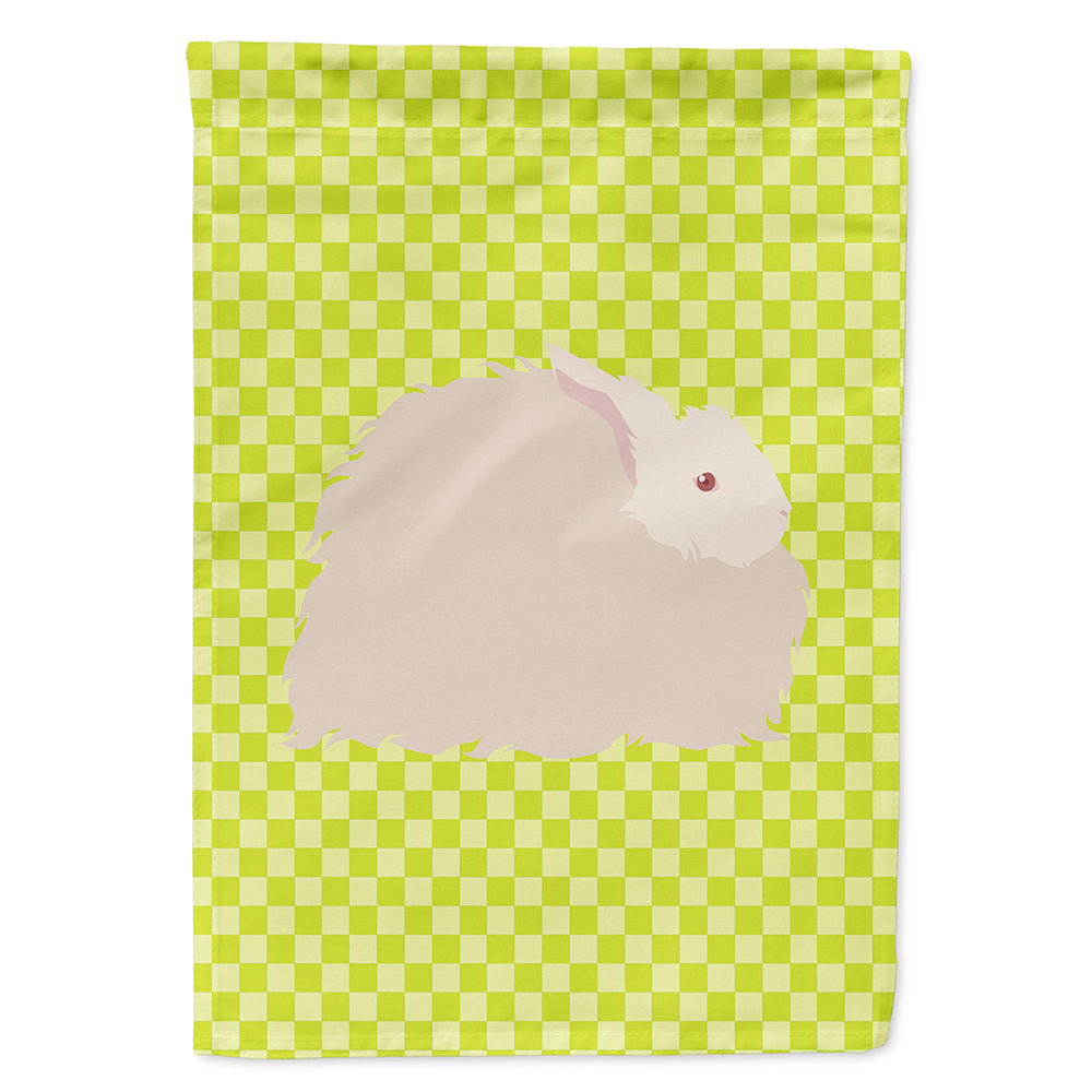 Fluffy Angora Rabbit Green Flag Canvas House Size BB7785CHF