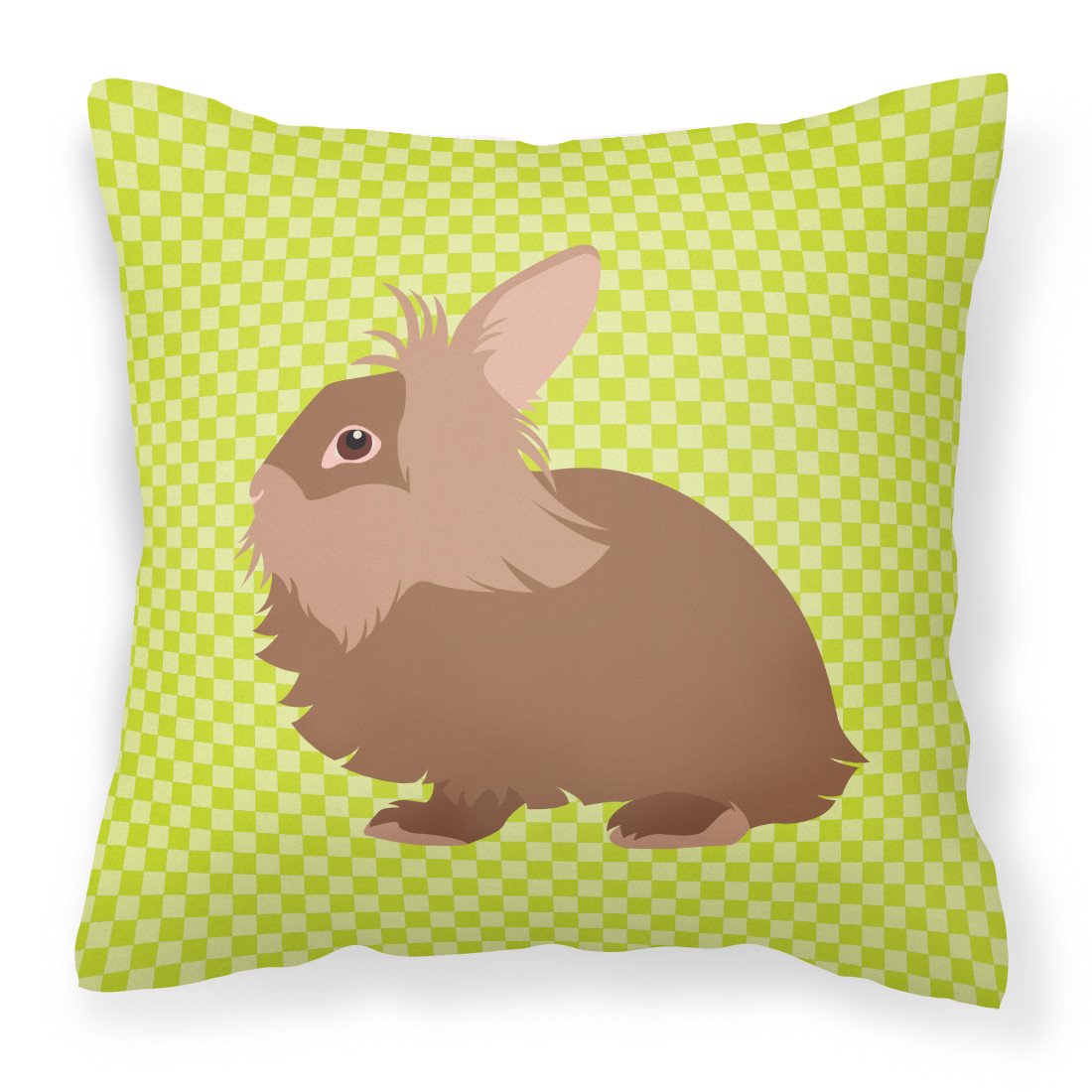 Lionhead Rabbit Green Fabric Decorative Pillow BB7786PW1818 by Caroline&#39;s Treasures