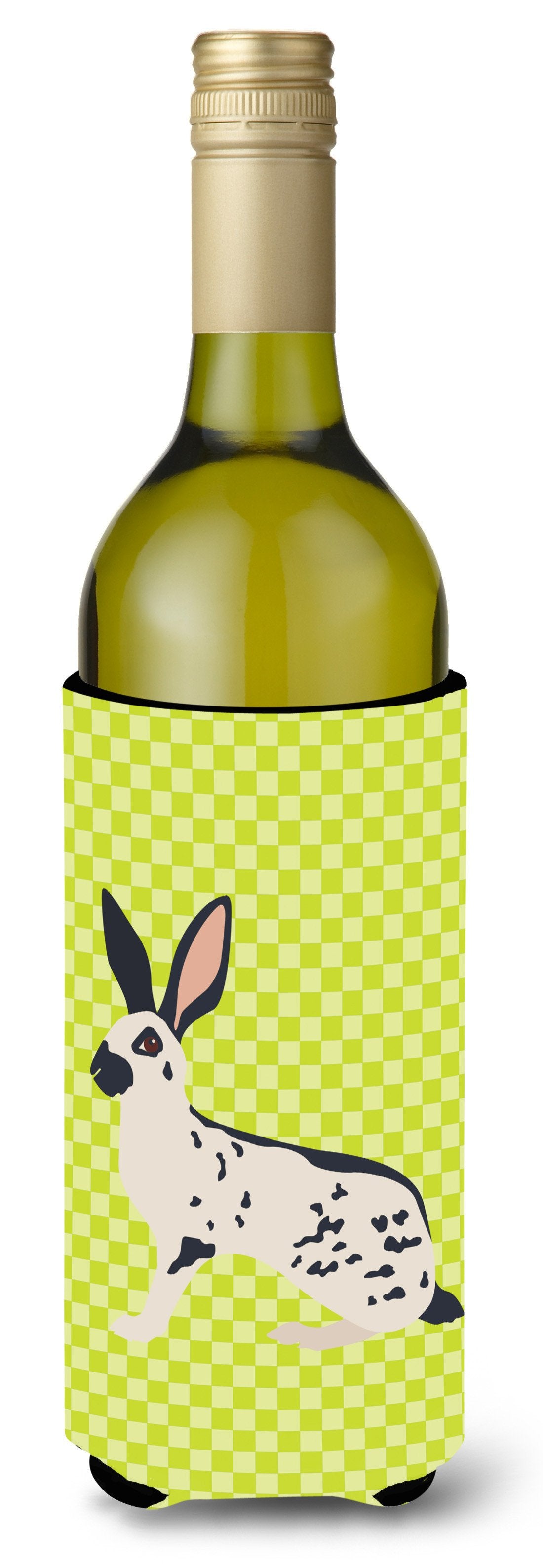 English Spot Rabbit Green Wine Bottle Beverge Insulator Hugger BB7787LITERK by Caroline&#39;s Treasures