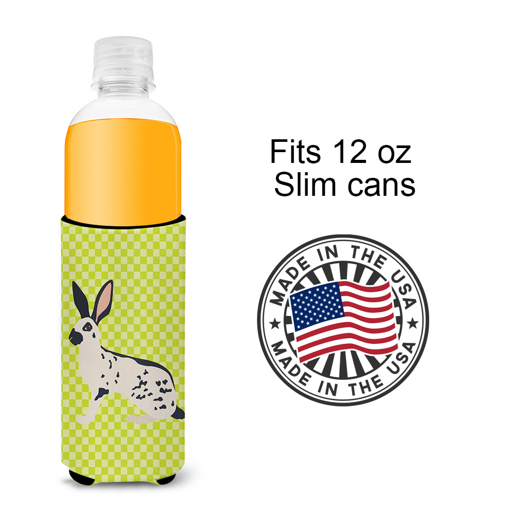 English Spot Rabbit Green  Ultra Hugger for slim cans