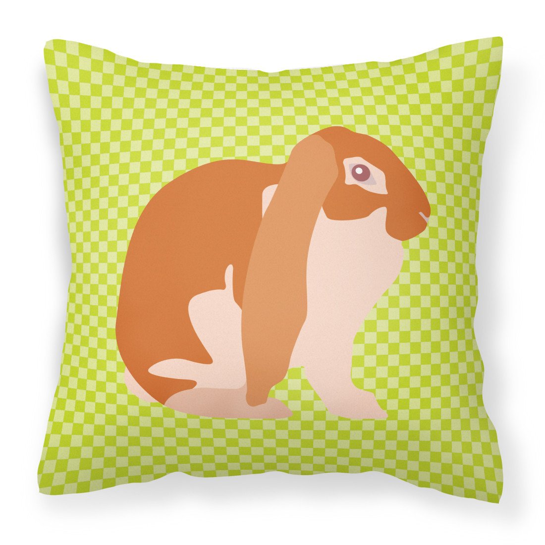 English Lop Rabbit Green Fabric Decorative Pillow BB7788PW1818 by Caroline&#39;s Treasures