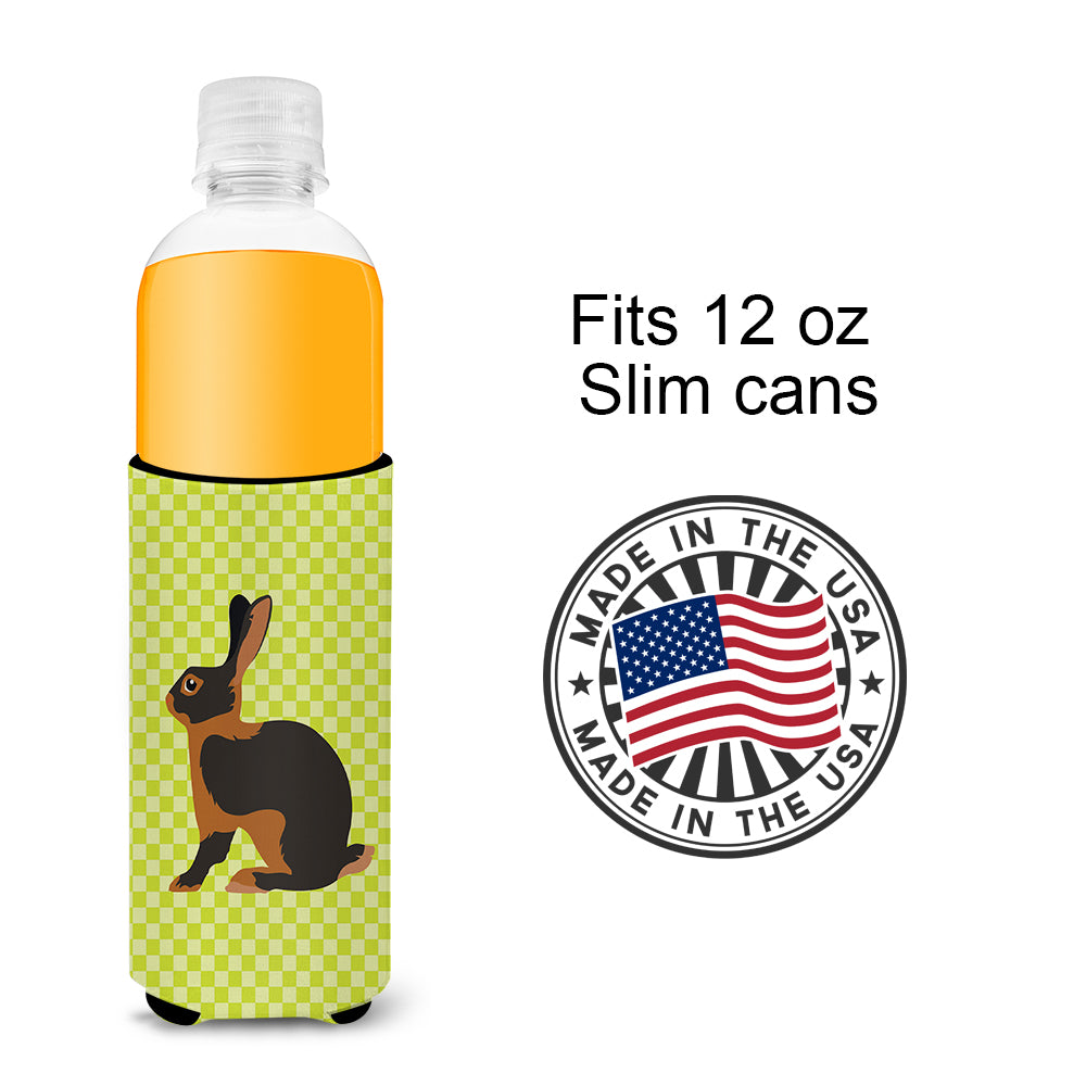 Tan Rabbit Green  Ultra Hugger for slim cans