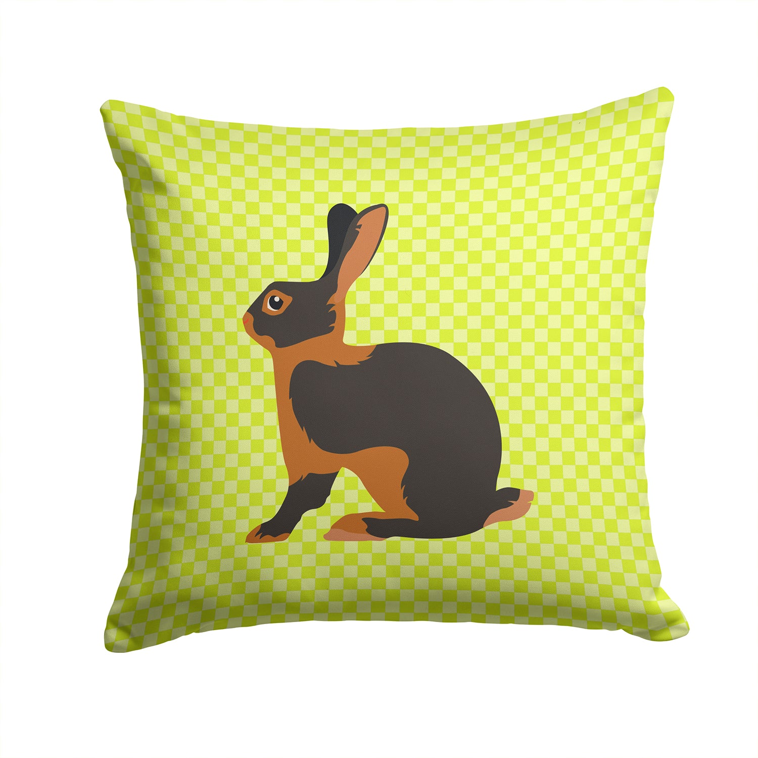 Tan Rabbit Green Fabric Decorative Pillow BB7789PW1414 - the-store.com