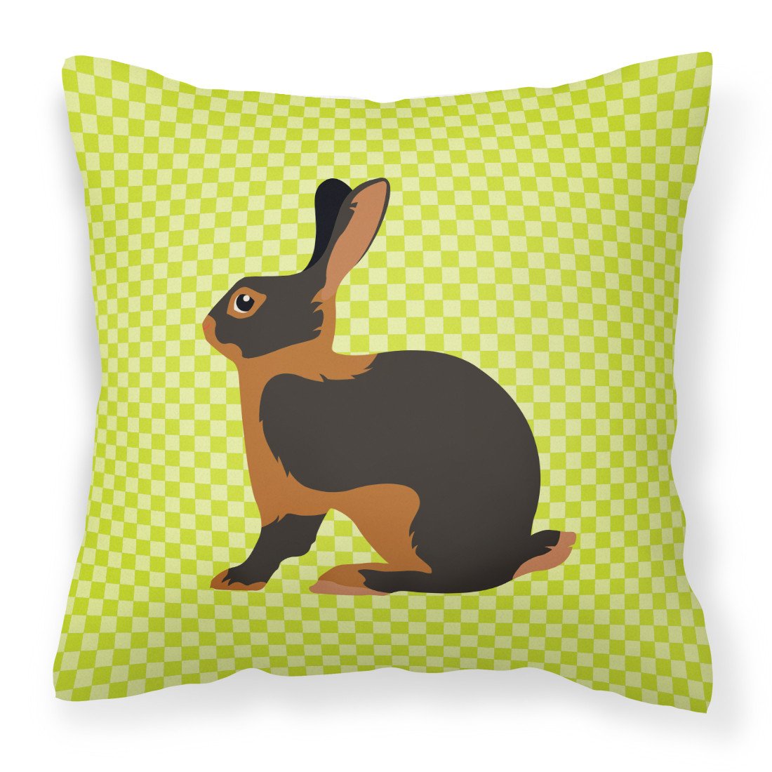 Tan Rabbit Green Fabric Decorative Pillow BB7789PW1818 by Caroline&#39;s Treasures
