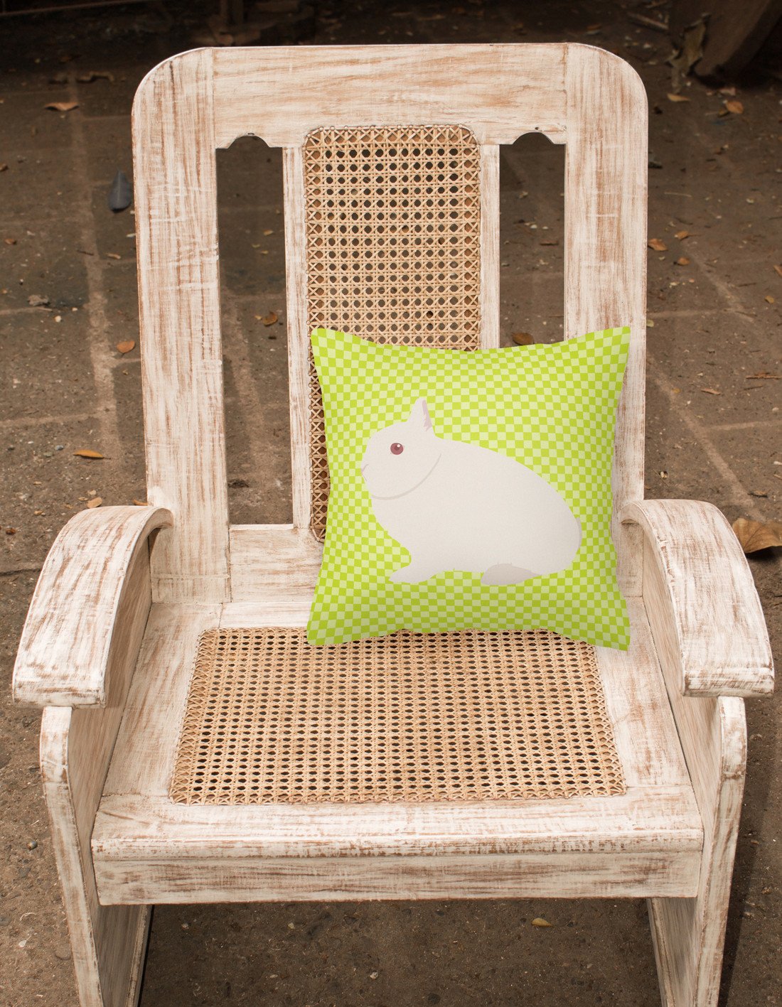 Hermelin Rabbit Green Fabric Decorative Pillow BB7790PW1818 by Caroline's Treasures